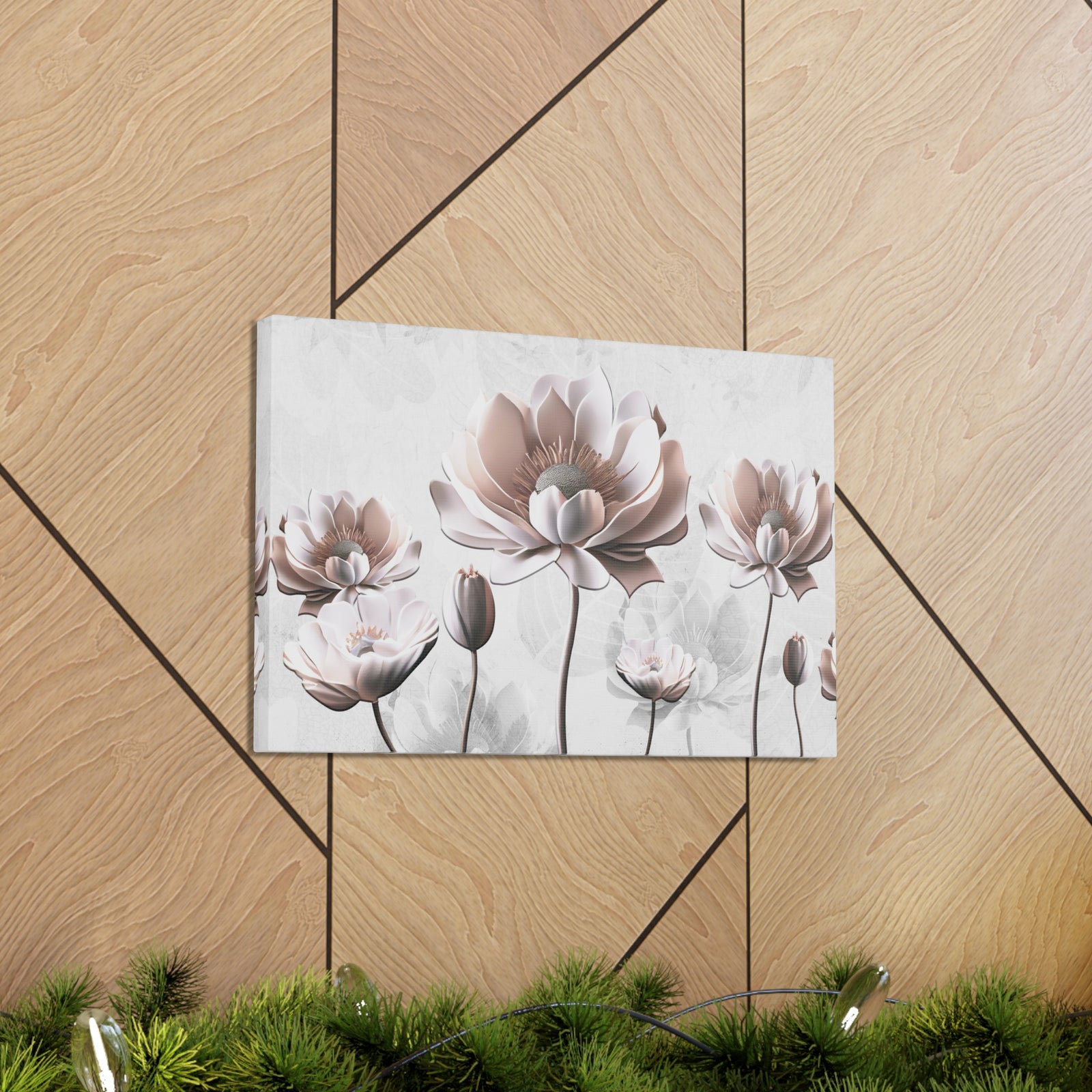 Simple Floral Painting 3D Flower Canvas Wall Art for Home Decor Ready-to-Hang-Express Your Love Gifts