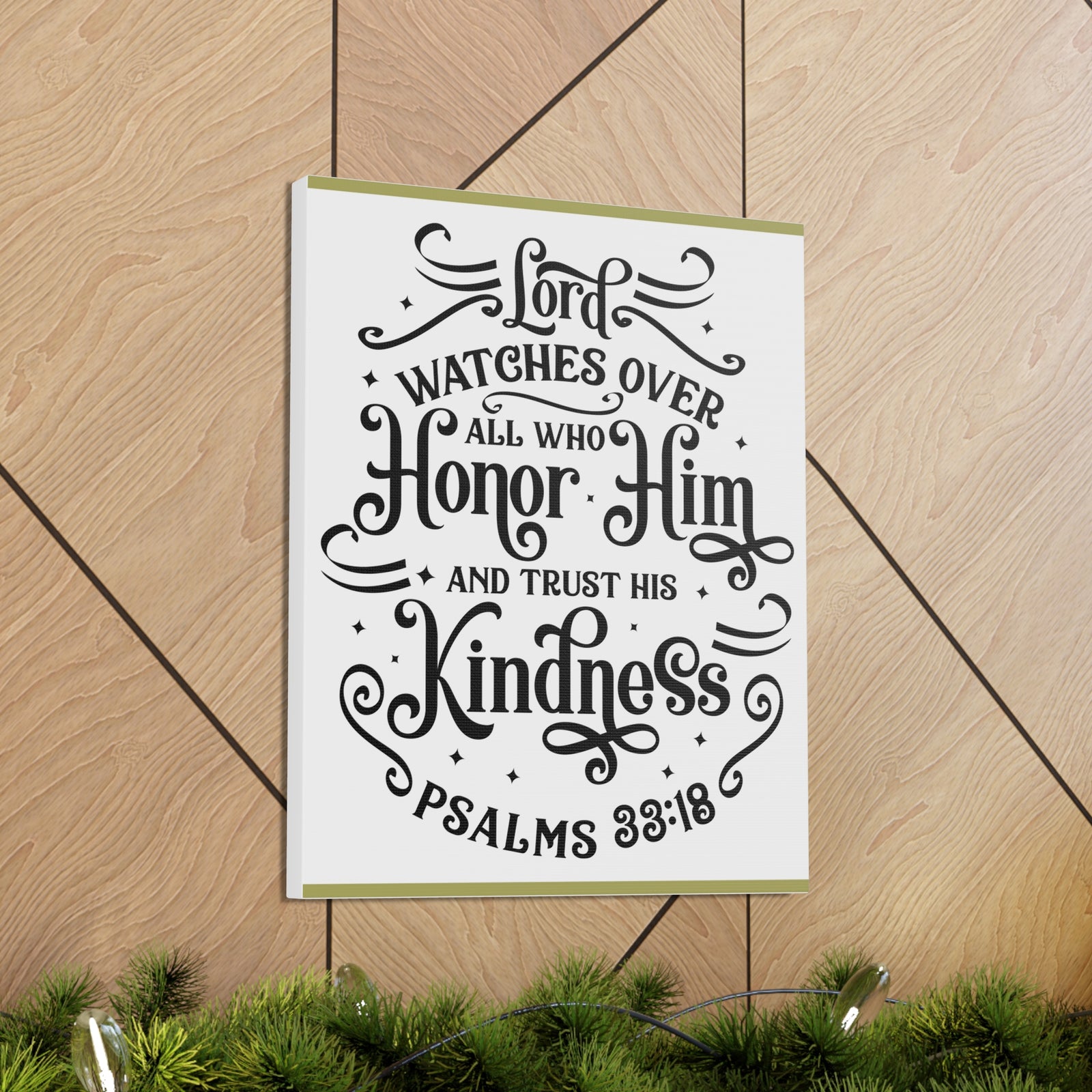 Scripture Walls Lord Watches Over All Who Honor Him Psalms 33:18 Bible Verse Canvas Christian Wall Art Ready To Hang-Express Your Love Gifts