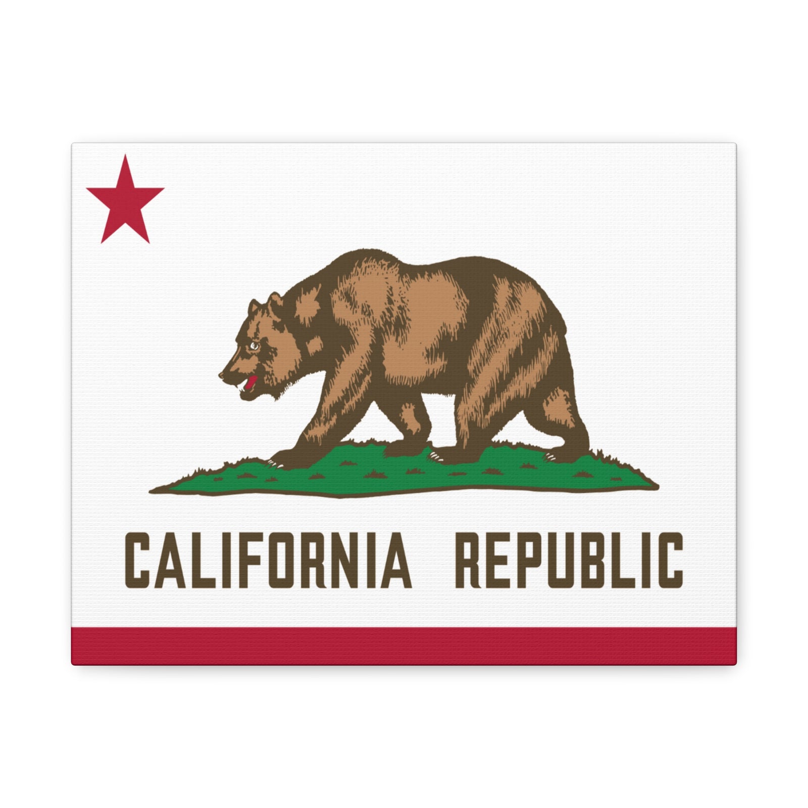California State Flag Canvas Vibrant Wall Art Unframed Home Decor-Express Your Love Gifts