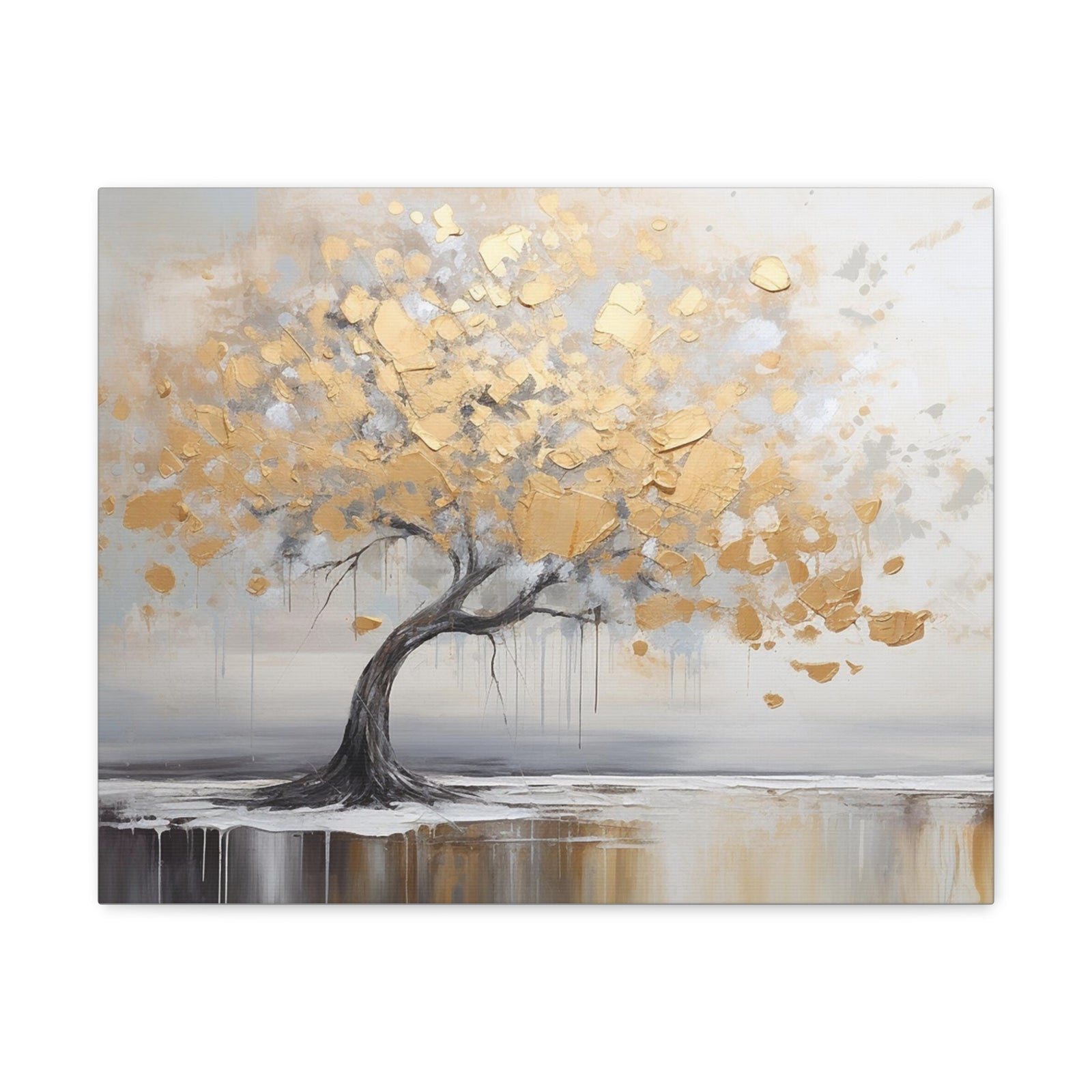Abstract Oil Painting Forest Tree Contemporary Art Canvas Wall Art for Home Decor Ready-to-Hang-Express Your Love Gifts