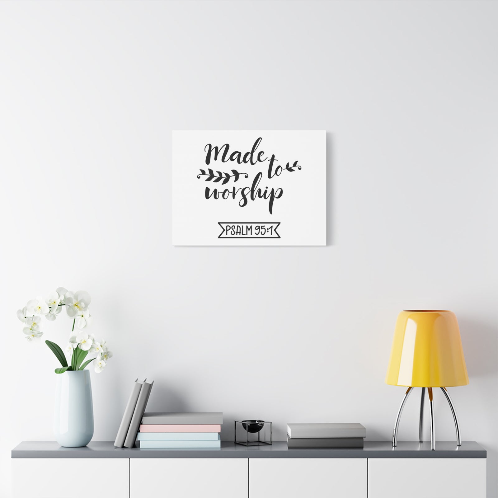 Scripture Walls Made To Worship Psalm 95:1 Bible Verse Canvas Christian Wall Art Ready To Hang-Express Your Love Gifts