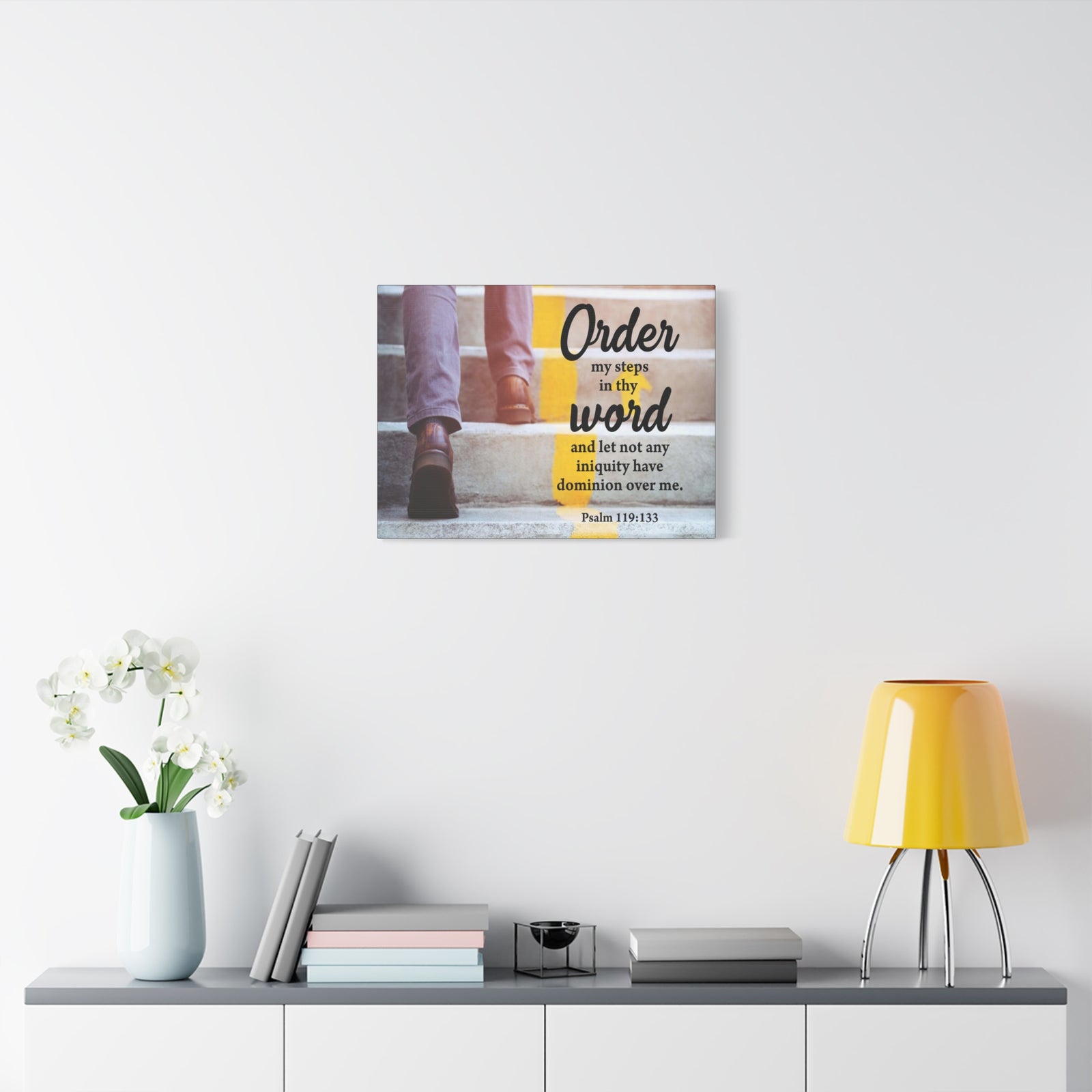 Scripture Canvas Dominion Over Me Psalm 119:133 Christian Wall Art Bible Verse Print Ready to Hang-Express Your Love Gifts