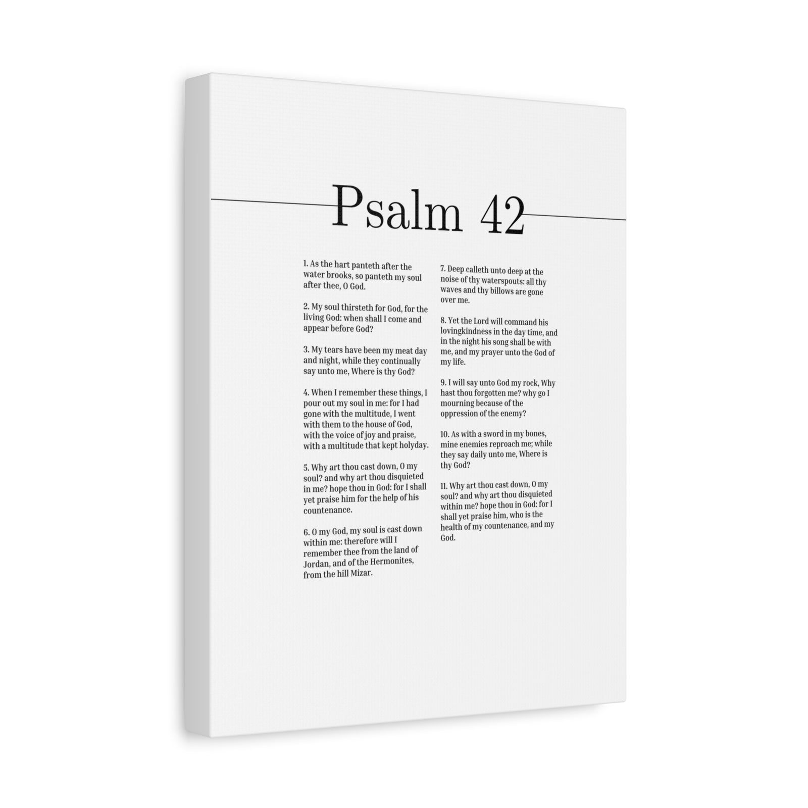 Scripture Canvas My Soul Thirsteth For God Psalm 42 Christian Wall Art Bible Verse Print Ready to Hang-Express Your Love Gifts