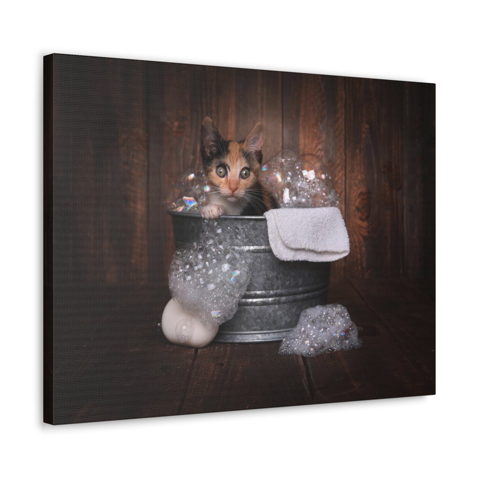 Cute Calico Bathee Canvas Wall Art for Home Decor Ready-to-Hang-Express Your Love Gifts