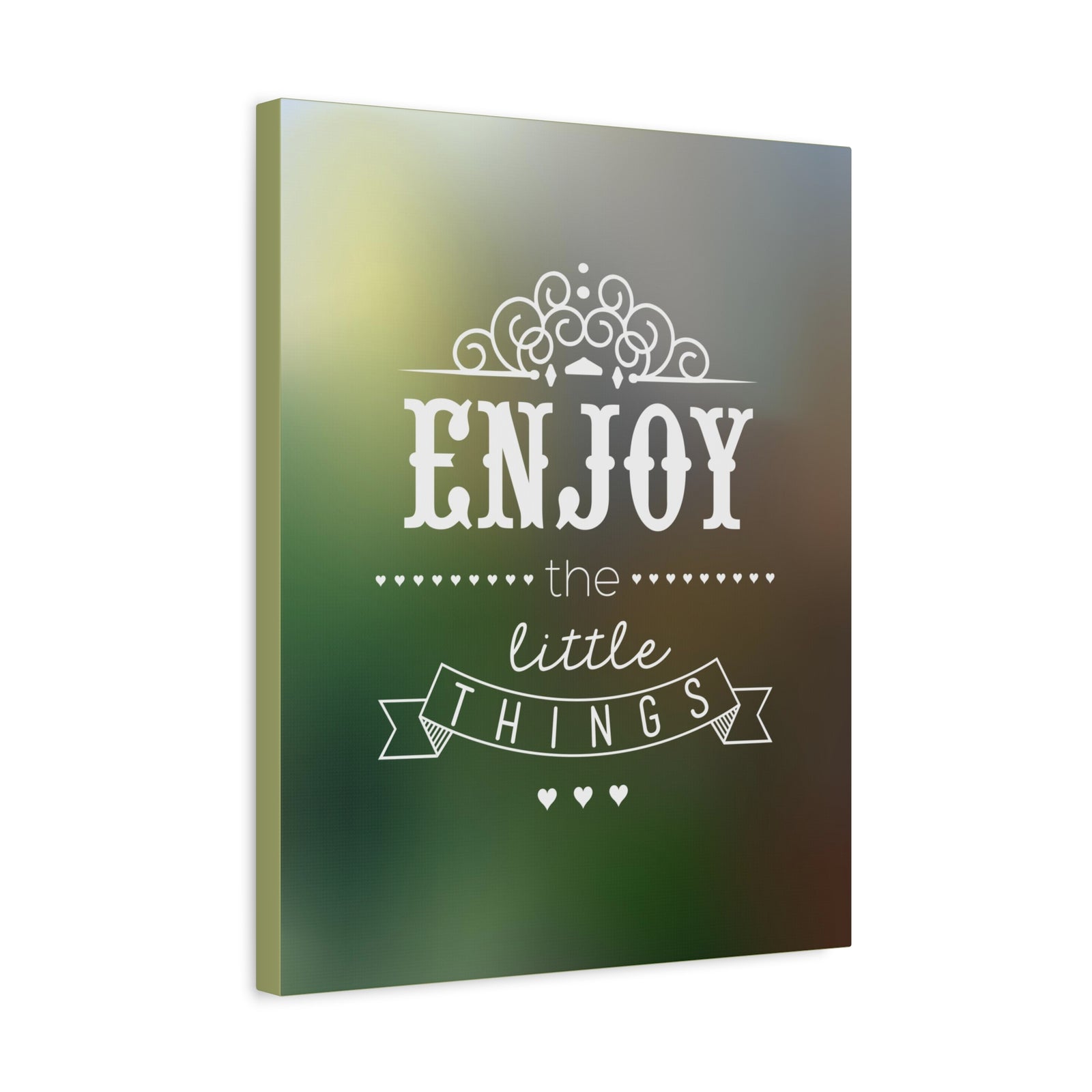 Inspirational Wall Art Enjoy The Little Things Motivation Wall Decor for Home Office Gym Inspiring Success Quote Print Ready to Hang-Express Your Love Gifts