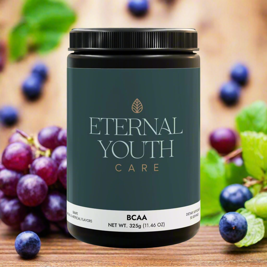 Eternal Youth Care BCAA Supplement – Grape Flavor Performance & Recovery Support Non-GMO, Corn-Free (325g 50 Servings)-Express Your Love Gifts
