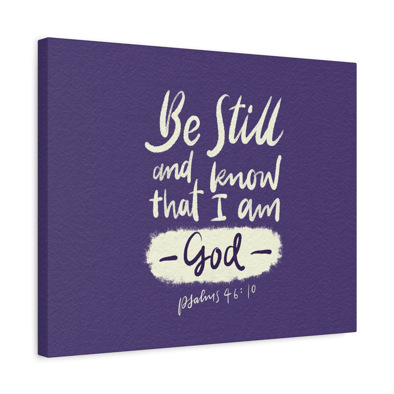 Scripture Walls Know That I Am God Psalm 46:10 Bible Verse Canvas Christian Wall Art Ready to Hang-Express Your Love Gifts