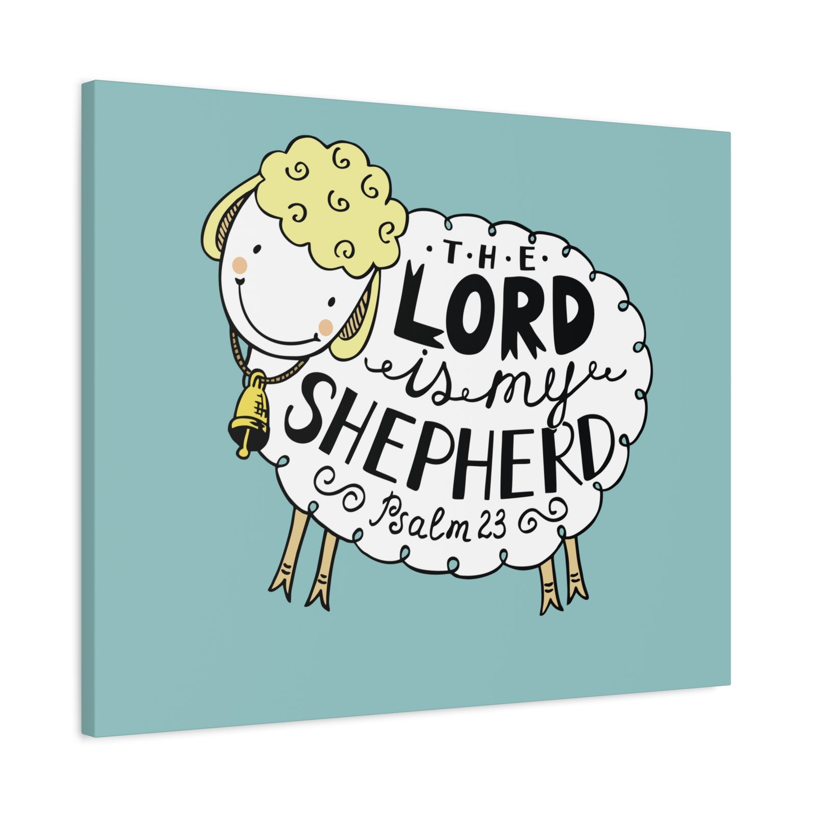 Scripture Canvas The Lord Is My Shepherd Psalm 23 Christian Wall Art Bible Verse Print Ready To Hang-Express Your Love Gifts