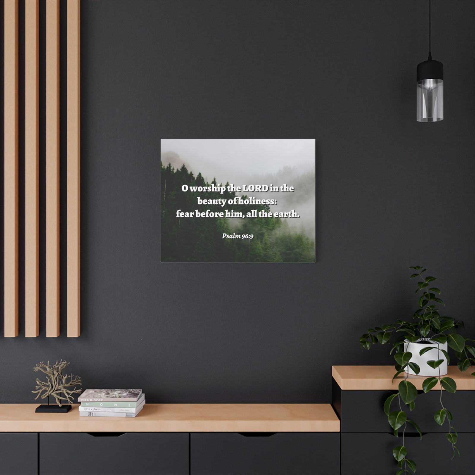 Scripture Walls Beauty Of Holiness Psalm 96:9 Bible Verse Canvas Christian Wall Art Ready to Hang-Express Your Love Gifts