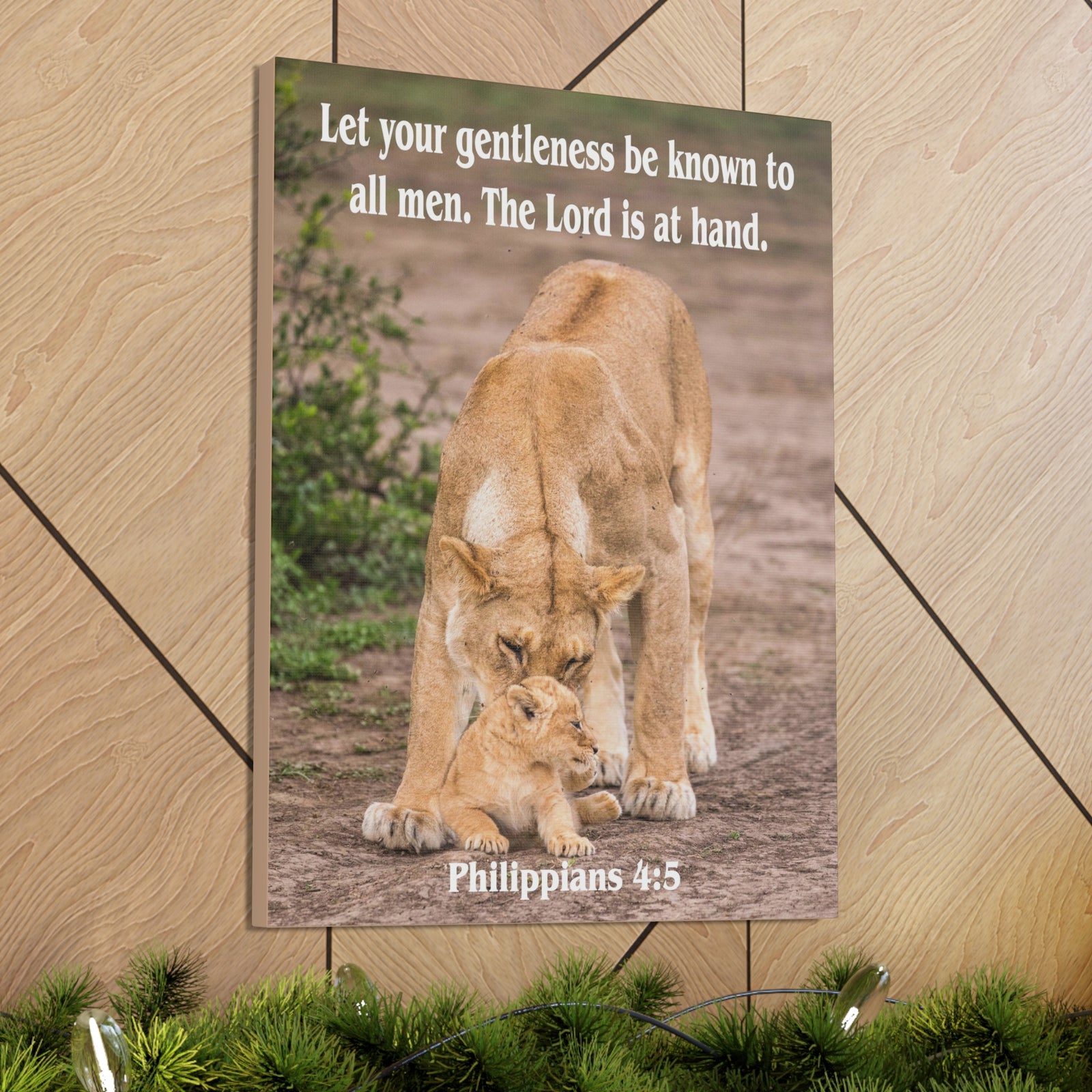 Scripture Canvas The Lord is at Hand Philippians 4:5 Christian Wall Art Bible Verse Print Ready to Hang-Express Your Love Gifts