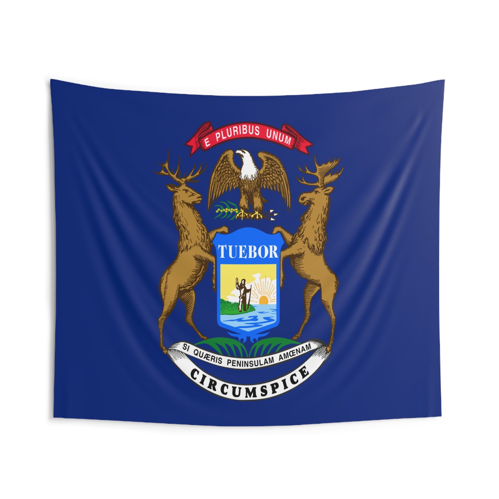 Michigan State Flag Wall Hanging Tapestry-Express Your Love Gifts
