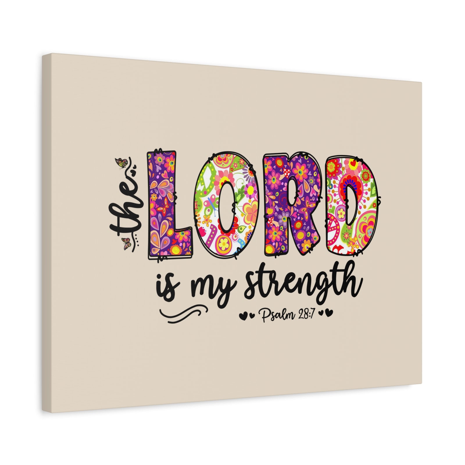 Scripture Walls My Strength Psalm 28:7 Bible Verse Canvas Christian Wall Art Ready to Hang-Express Your Love Gifts