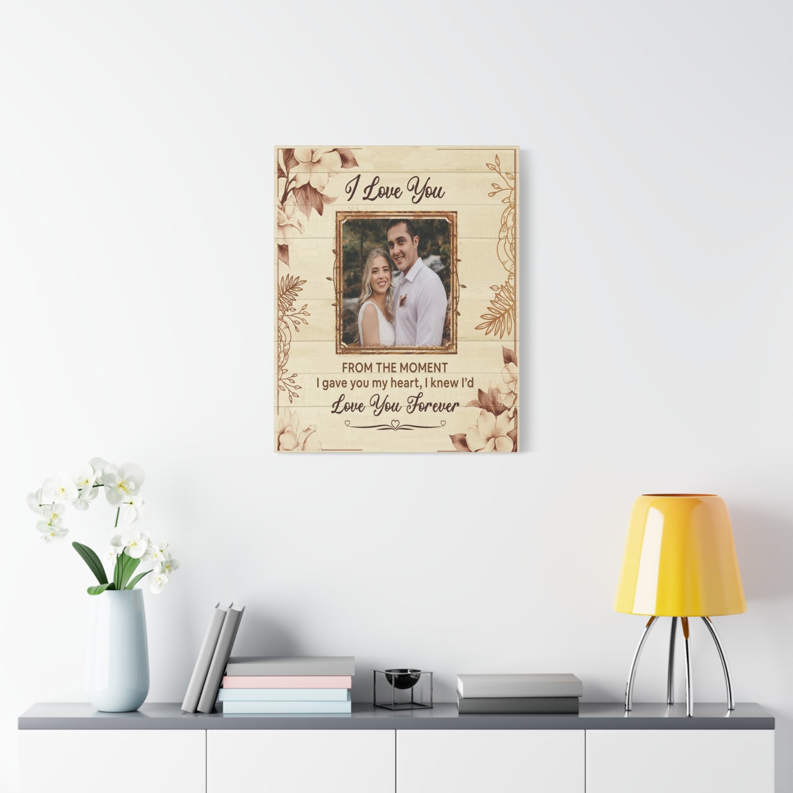 Personalized To My Wife I Love You Forever Custom Photo Canvas Wall Art – Personalized Romantic Gift-Express Your Love Gifts