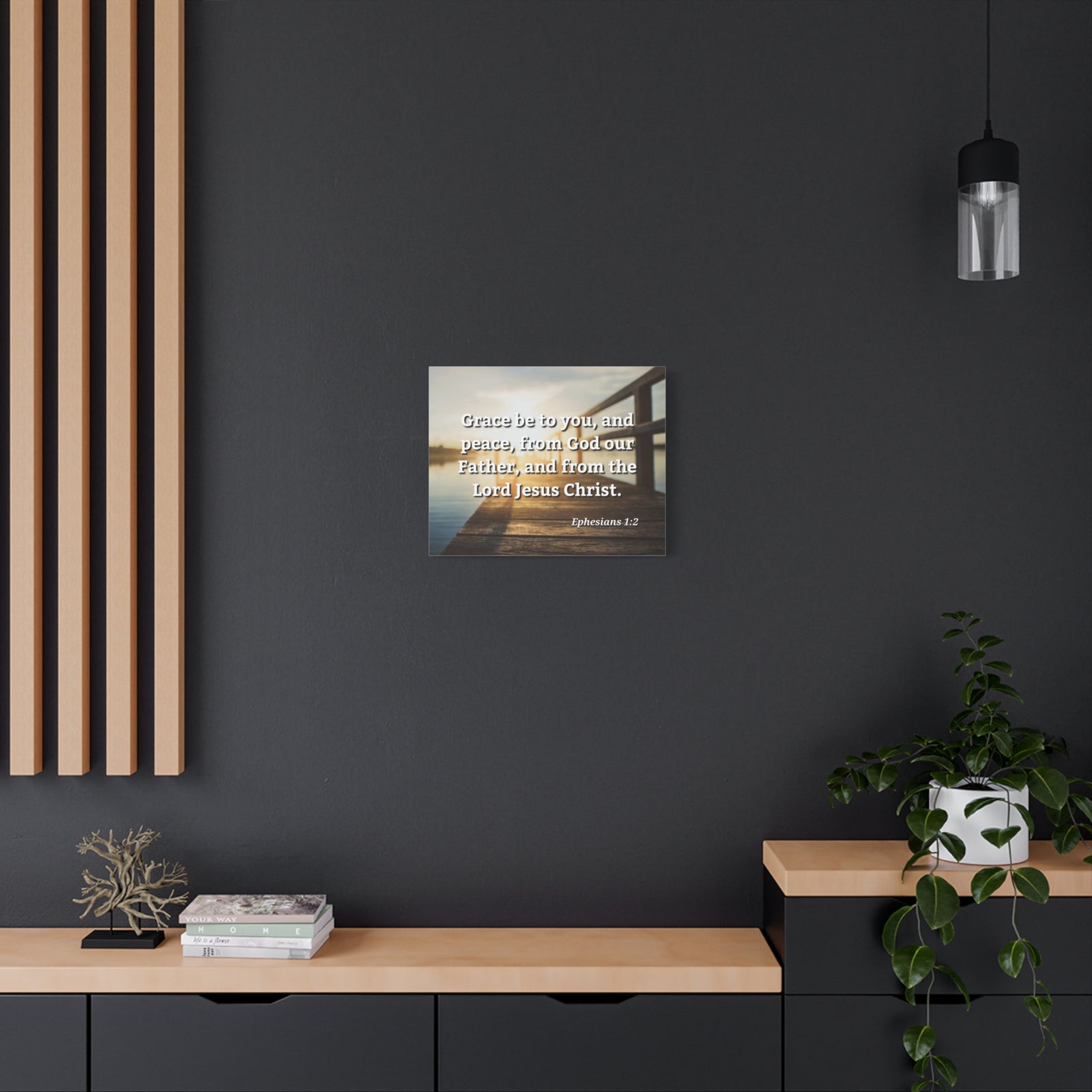 Scripture Walls Grace & Peace Ephesians 1:2 Bible Verse Canvas Christian Wall Art Ready to Hang-Express Your Love Gifts