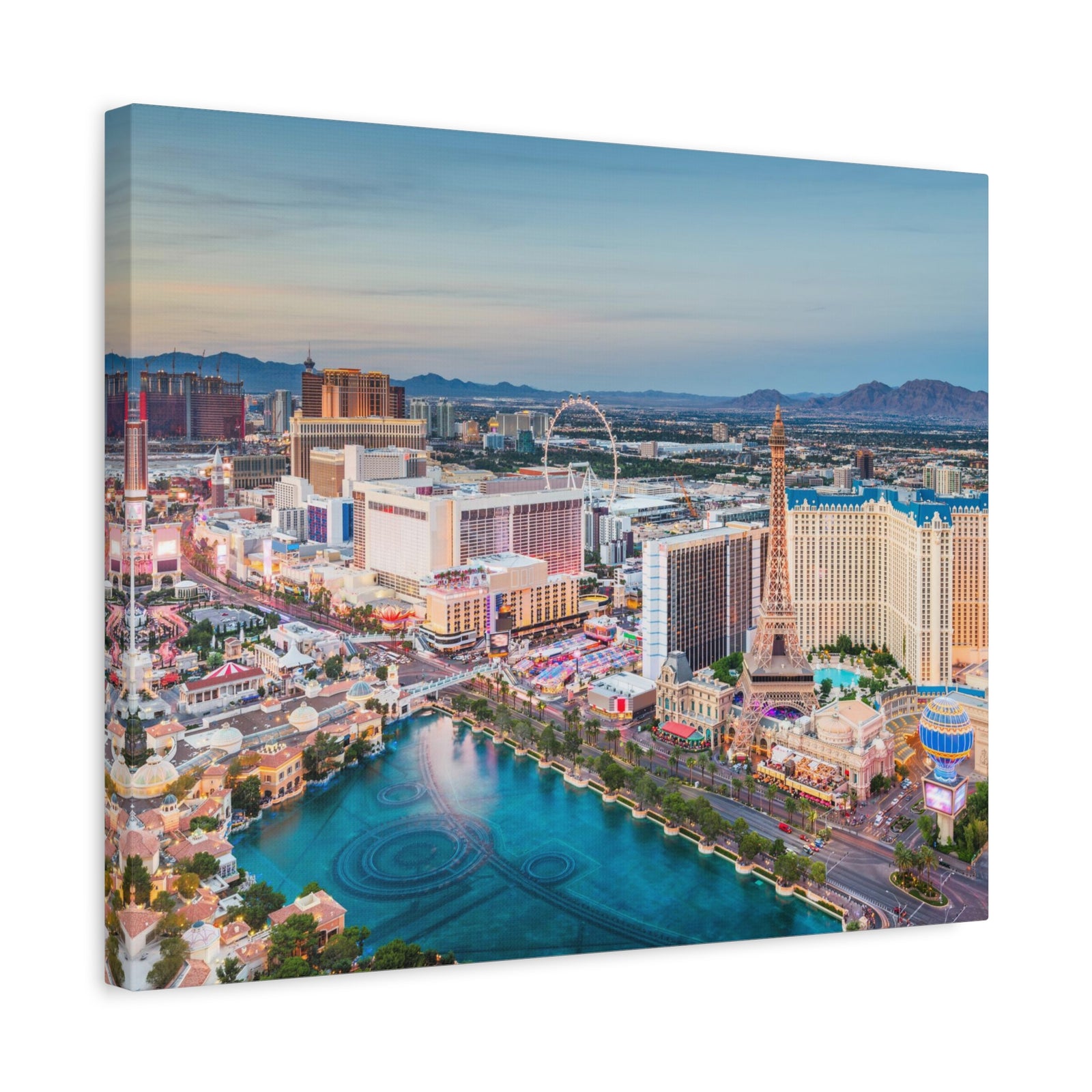 Las Vegas Daytime Skyline Canvas Artwork High-Quality Breathtaking Stunning Cityscape for Home Decor Ready to Hang-Express Your Love Gifts