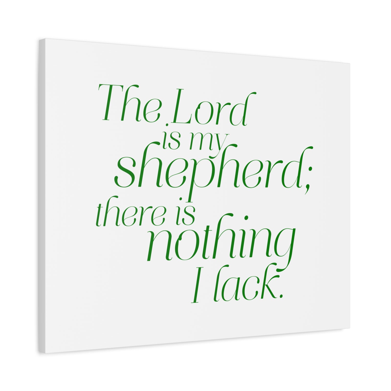 Scripture Walls My Shepherd Green Psalm 23:1 Bible Verse Canvas Christian Wall Art Ready to Hang-Express Your Love Gifts