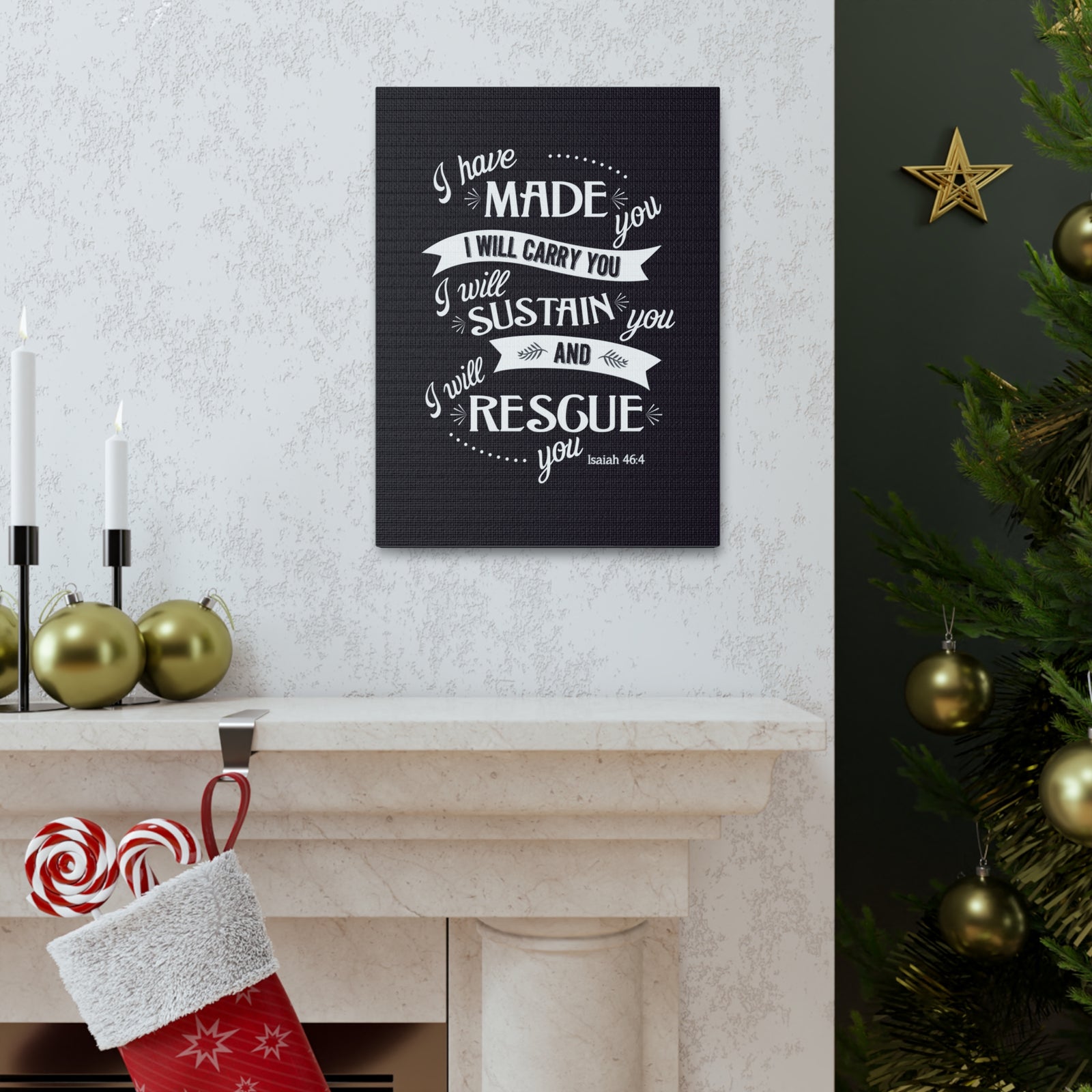 Scripture Walls I Have Made You Isaiah 46:4 Bible Verse Canvas Christian Wall Art Ready to Hang-Express Your Love Gifts