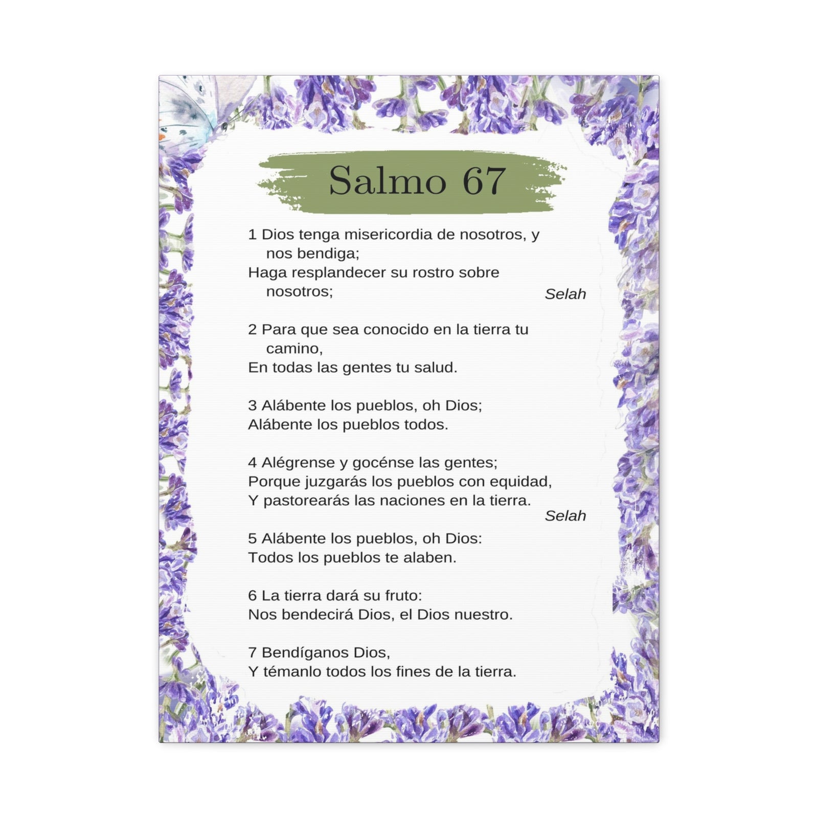 Salmo 67 Impresión De Arte Cristiano en la Pared Lista Para Colgar-Express Your Love Gifts