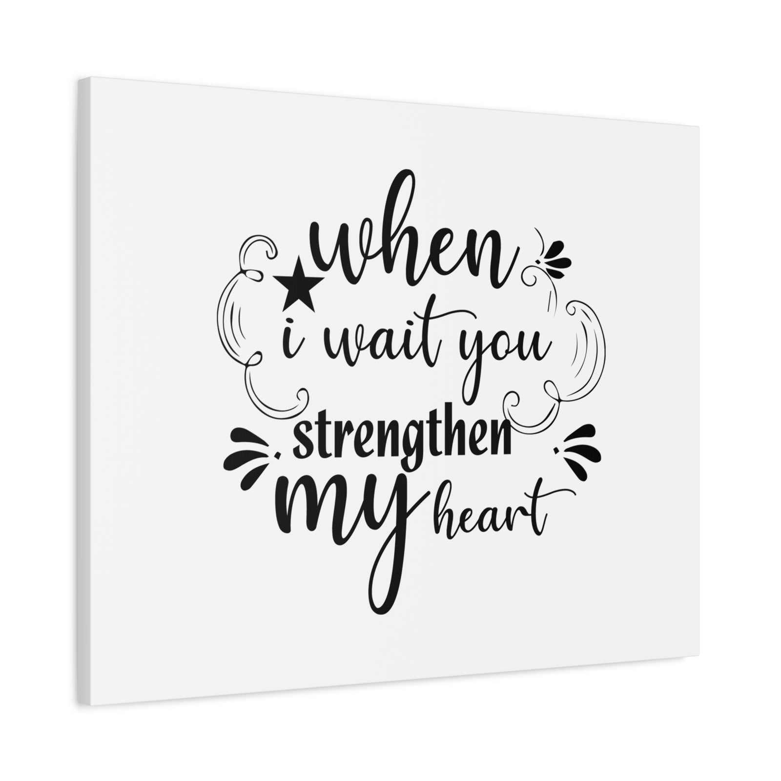 Scripture Canvas Strengthen My Heart Psalm 73:26 Christian Wall Art Bible Verse Print Ready to Hang-Express Your Love Gifts