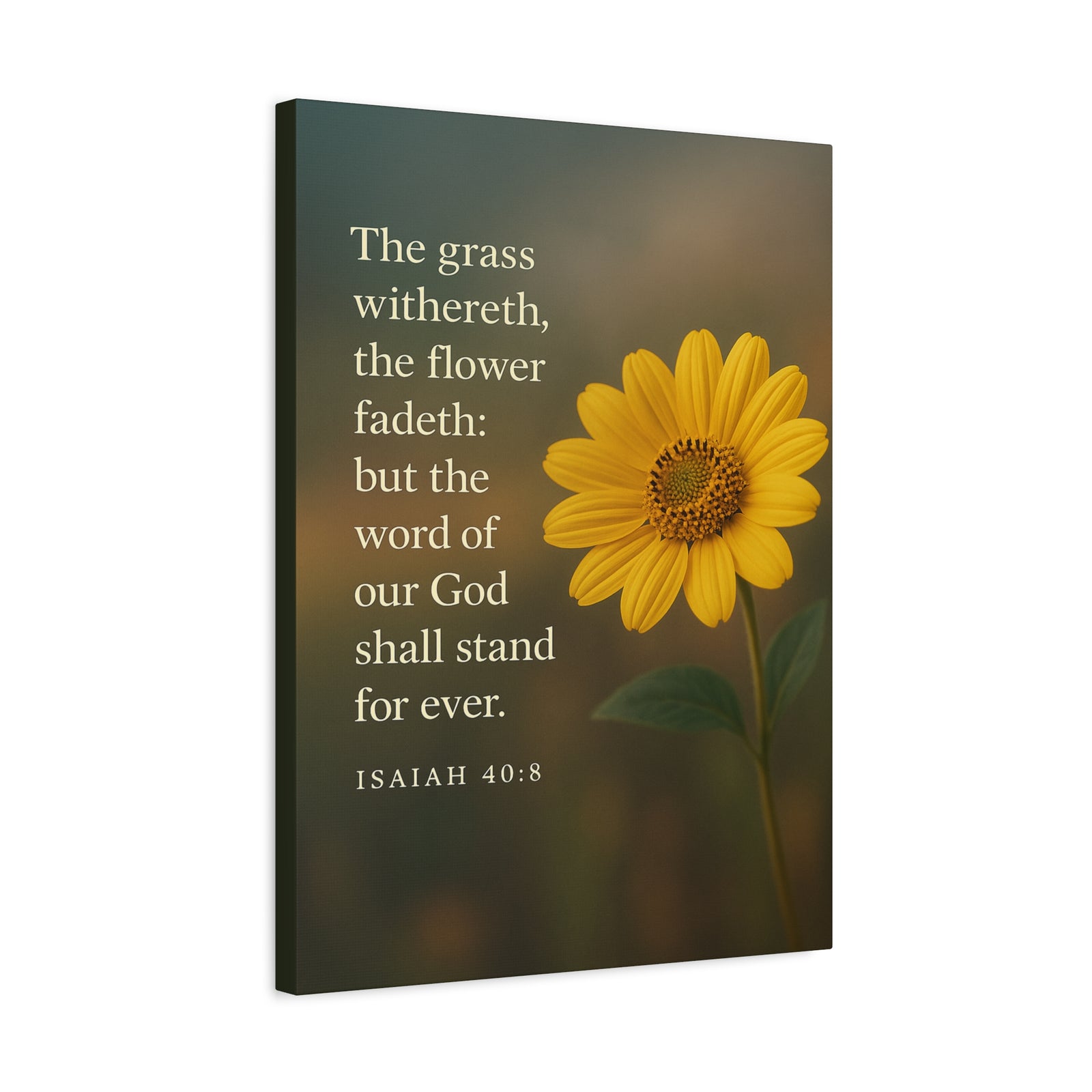 Bible Verse Canvas Isaiah 40:8 Christian Home Décor Wall Art Scripture Ready to Hang Faith Print-Express Your Love Gifts