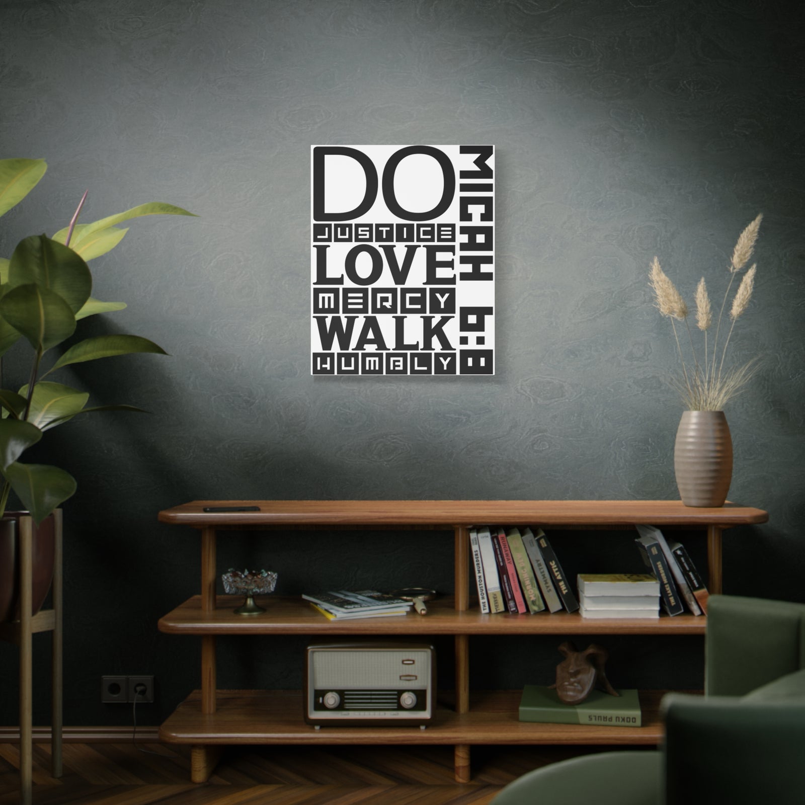 Scripture Walls Micah 6:8 DO Justice Bible Verse Canvas Christian Wall Art Ready to Hang Unframed-Express Your Love Gifts
