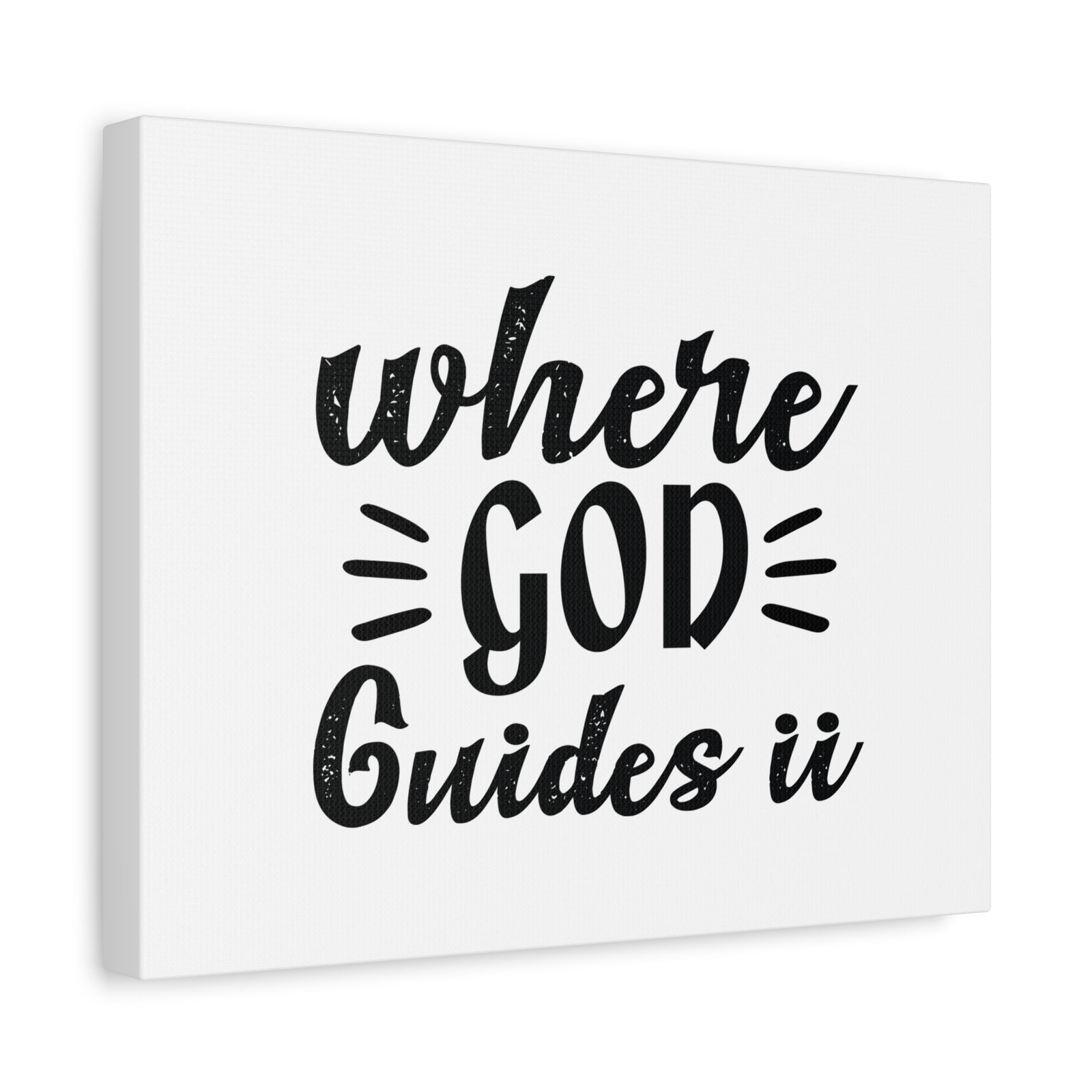 Scripture Canvas Where God Guides U Psalm 119:105 Christian Wall Art Bible Verse Print Ready to Hang-Express Your Love Gifts