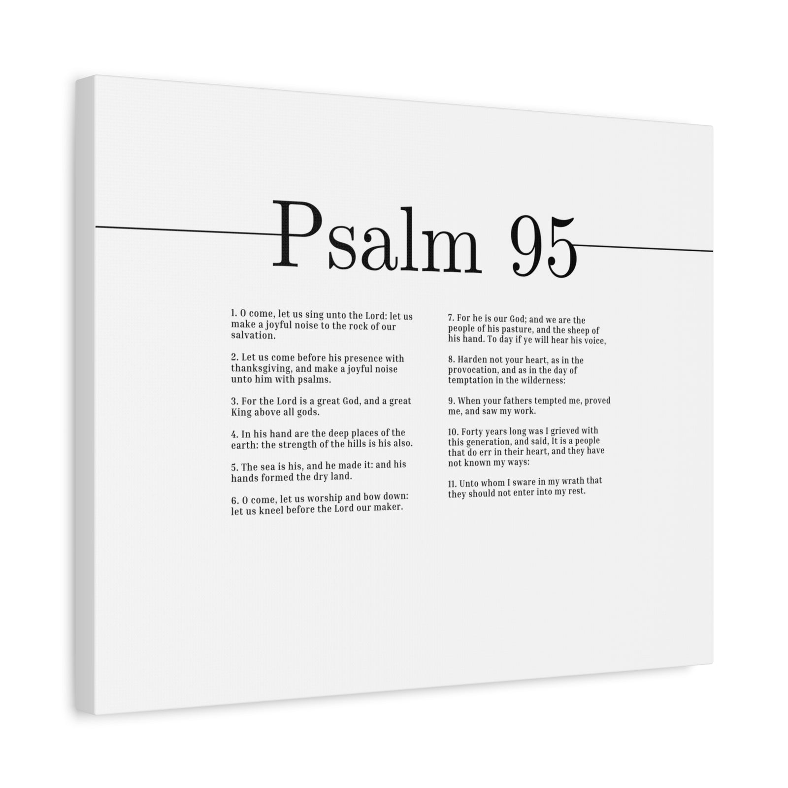Scripture Canvas For The Lord Is A Great God Psalm 95 Christian Wall Art Bible Verse Print Ready to Hang-Express Your Love Gifts