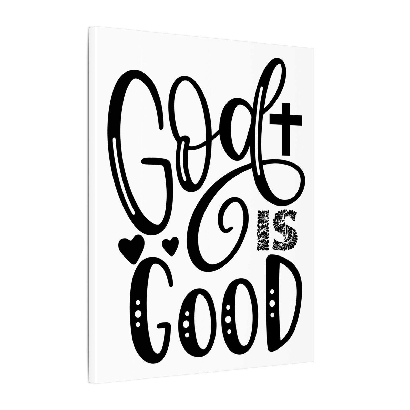 Scripture Canvas God Is Good Psalm 34:8 Christian Wall Art Print Ready to Hang-Express Your Love Gifts