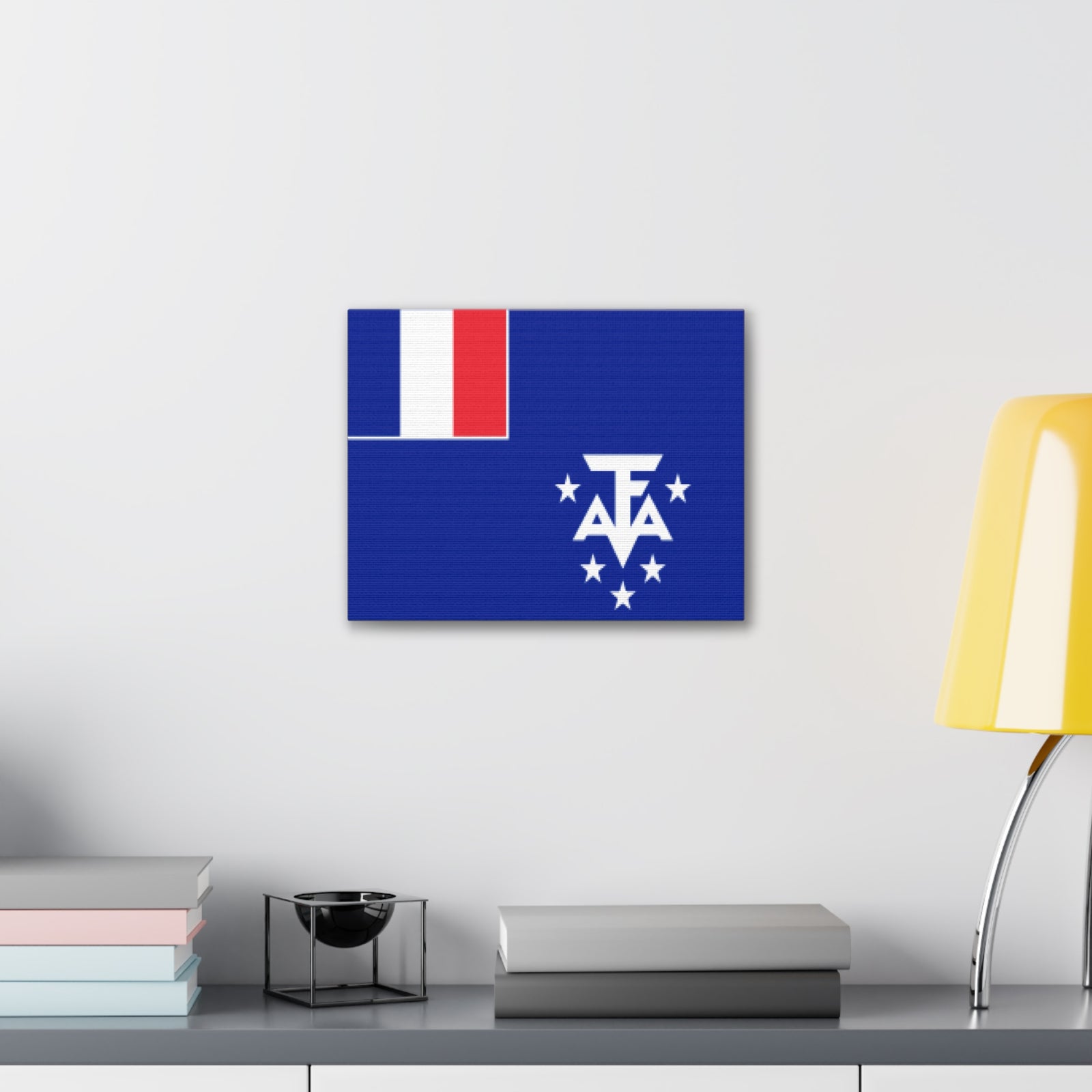 French Southern and Antarctic Lands Country Flag Canvas Vibrant Wall Art Unframed Home Decor-Express Your Love Gifts