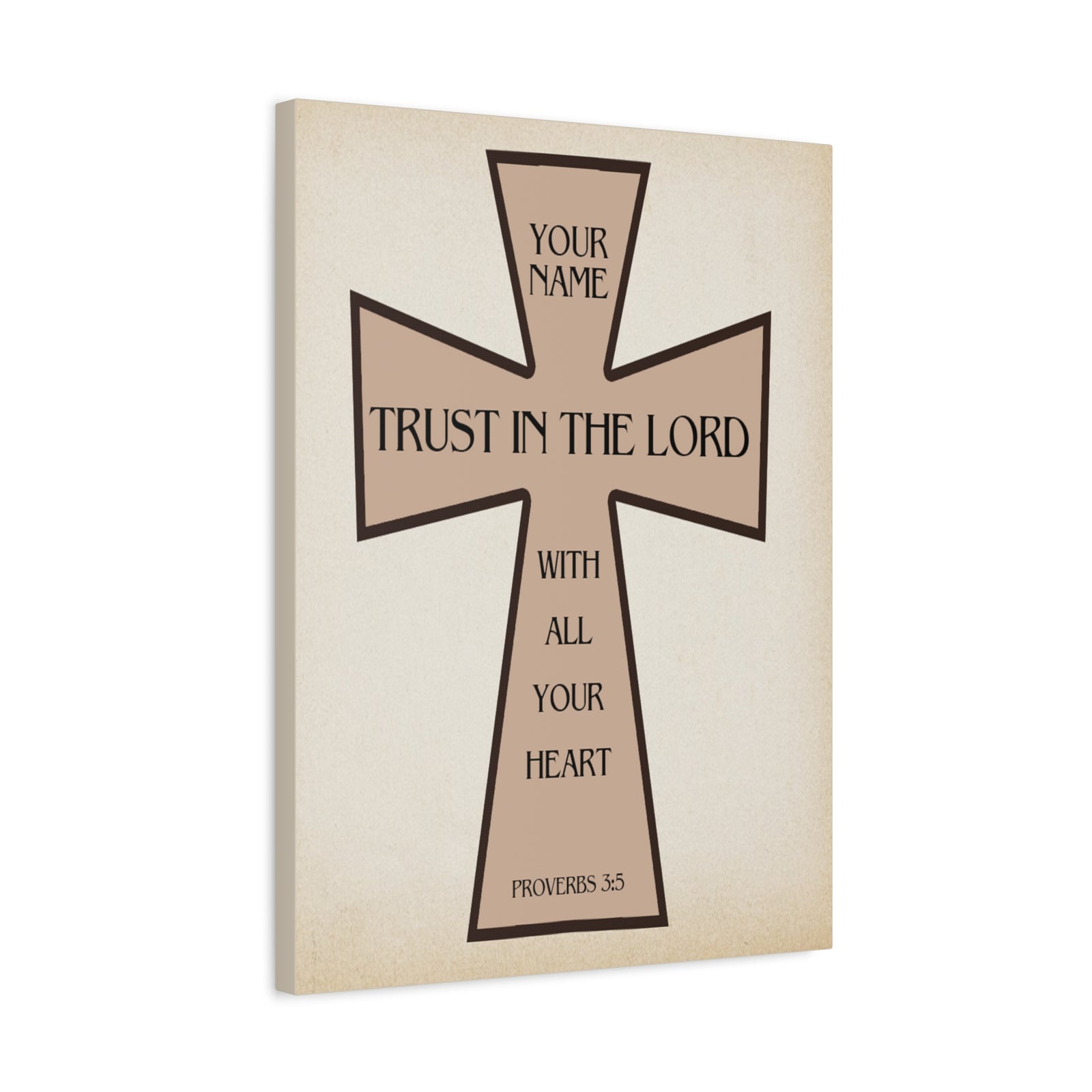 Proverbs 3:5 Trust in The Lord Cross Canvas Gallery Wraps-Express Your Love Gifts