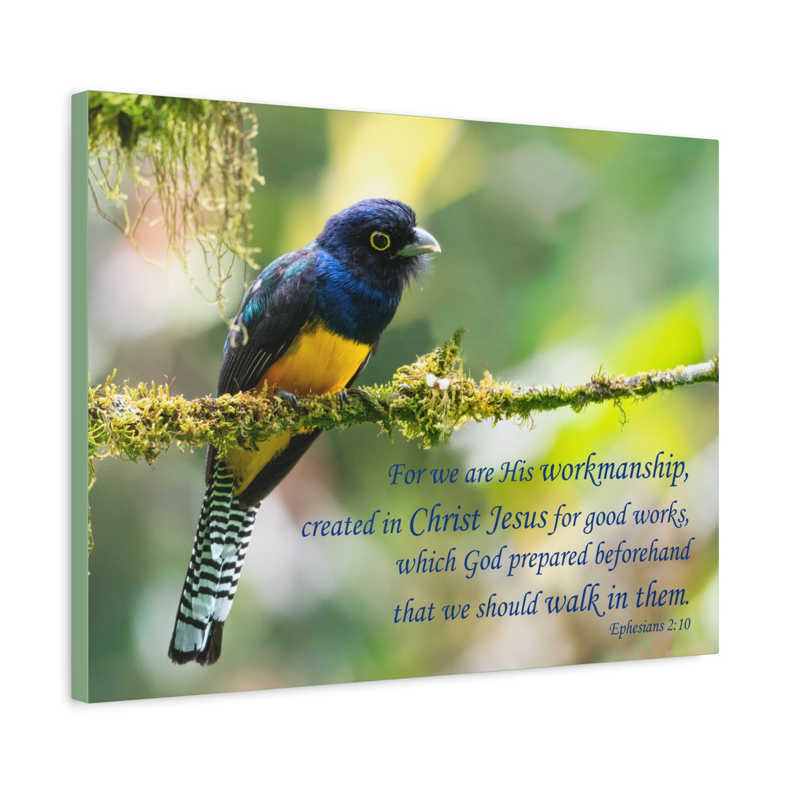 Scripture Canvas For Good Works Ephesians 2:10 Christian Wall Art Bible Verse Print Ready to Hang-Express Your Love Gifts