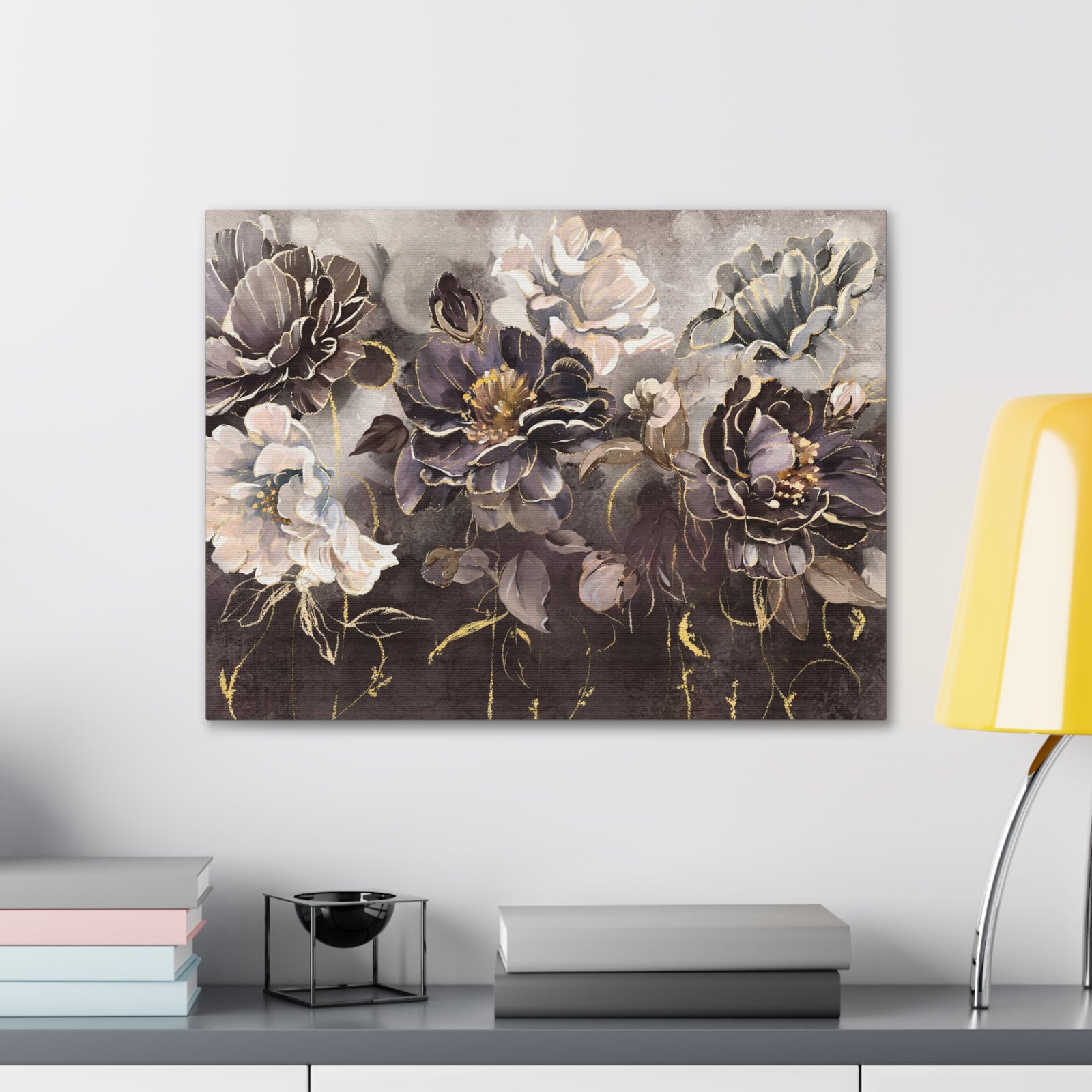 Oil Painting With Flower Rose & Leaves Flower Canvas Wall Art for Home Decor Ready-to-Hang-Express Your Love Gifts