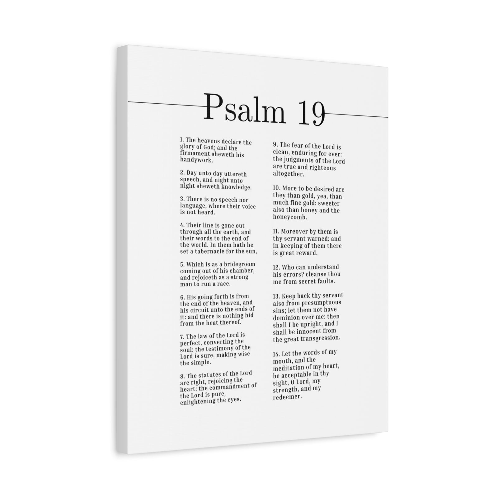 Scripture Canvas Declare The Glory Of God Psalm 19 Christian Wall Art Bible Verse Print Ready to Hang-Express Your Love Gifts