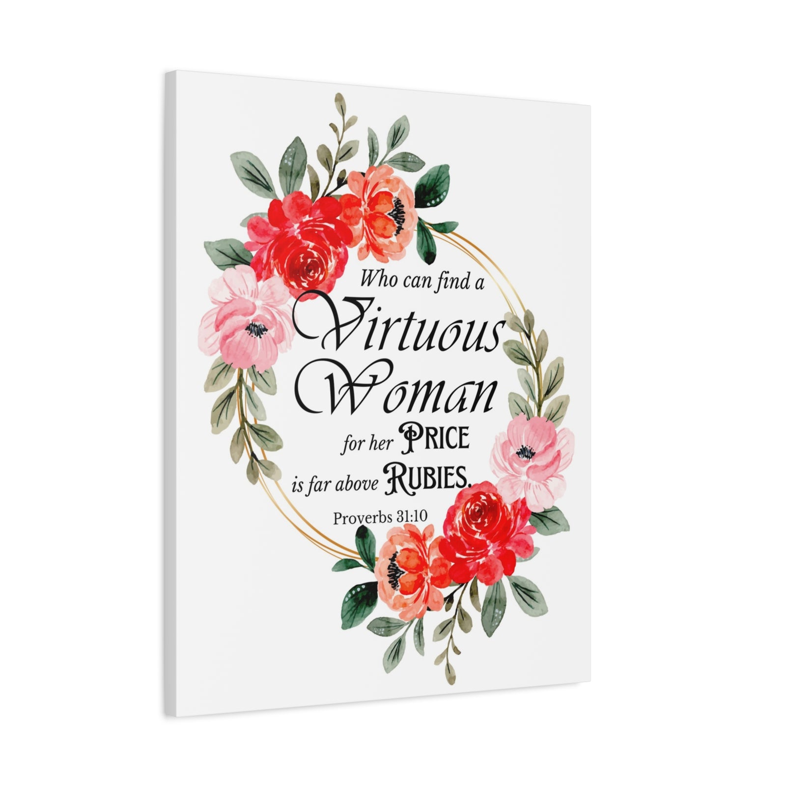 Scripture Walls Proverbs 31:10 A Virtuous Woman Bible Verse Canvas Christian Wall Art Ready to Hang Unframed-Express Your Love Gifts