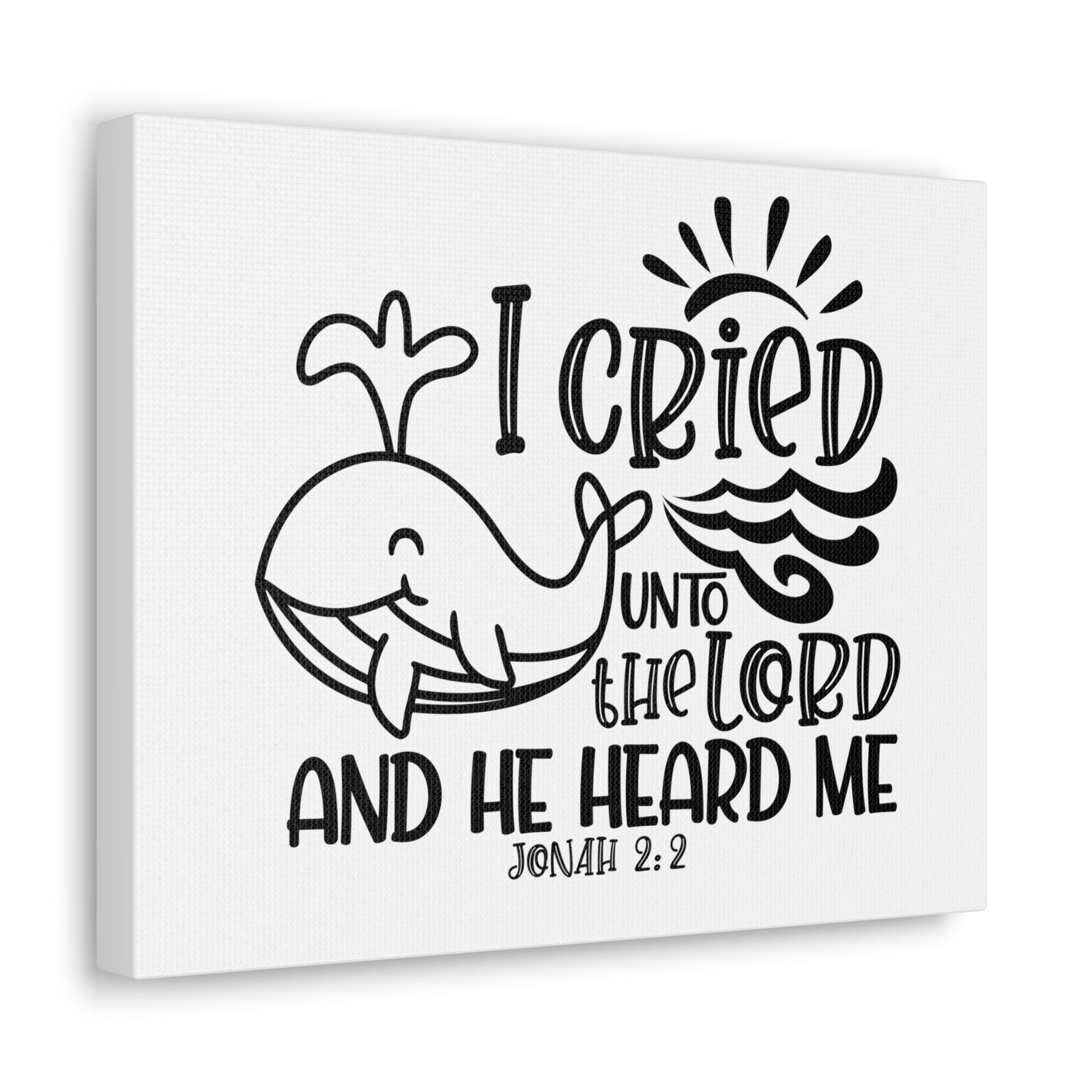 Scripture Walls Jonah 2:2 I Cried Unto the Lord Bible Verse Canvas Christian Wall Art Ready to Hang Unframed-Express Your Love Gifts