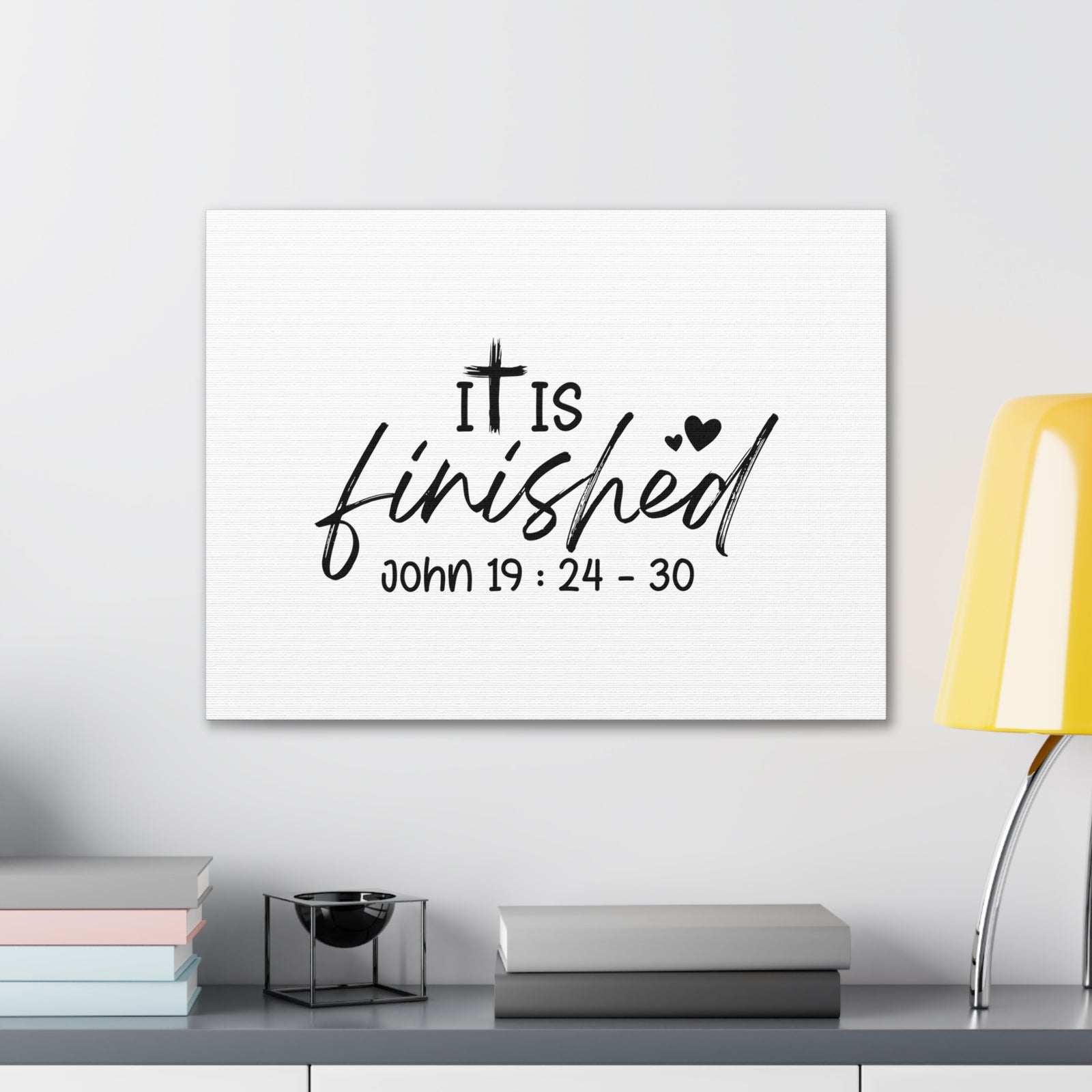 Scripture Walls John 19:24-30 It Is Finished Bible Verse Canvas Christian Wall Art Ready to Hang Unframed-Express Your Love Gifts