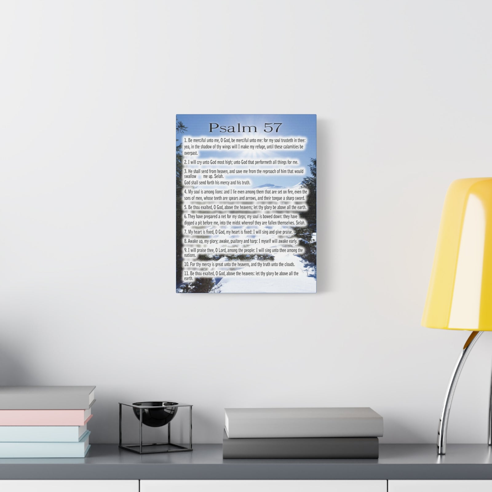 Scripture Walls Saved By Your Mercy Psalm 57:1 Christian Wall Art Print Ready to Hang-Express Your Love Gifts