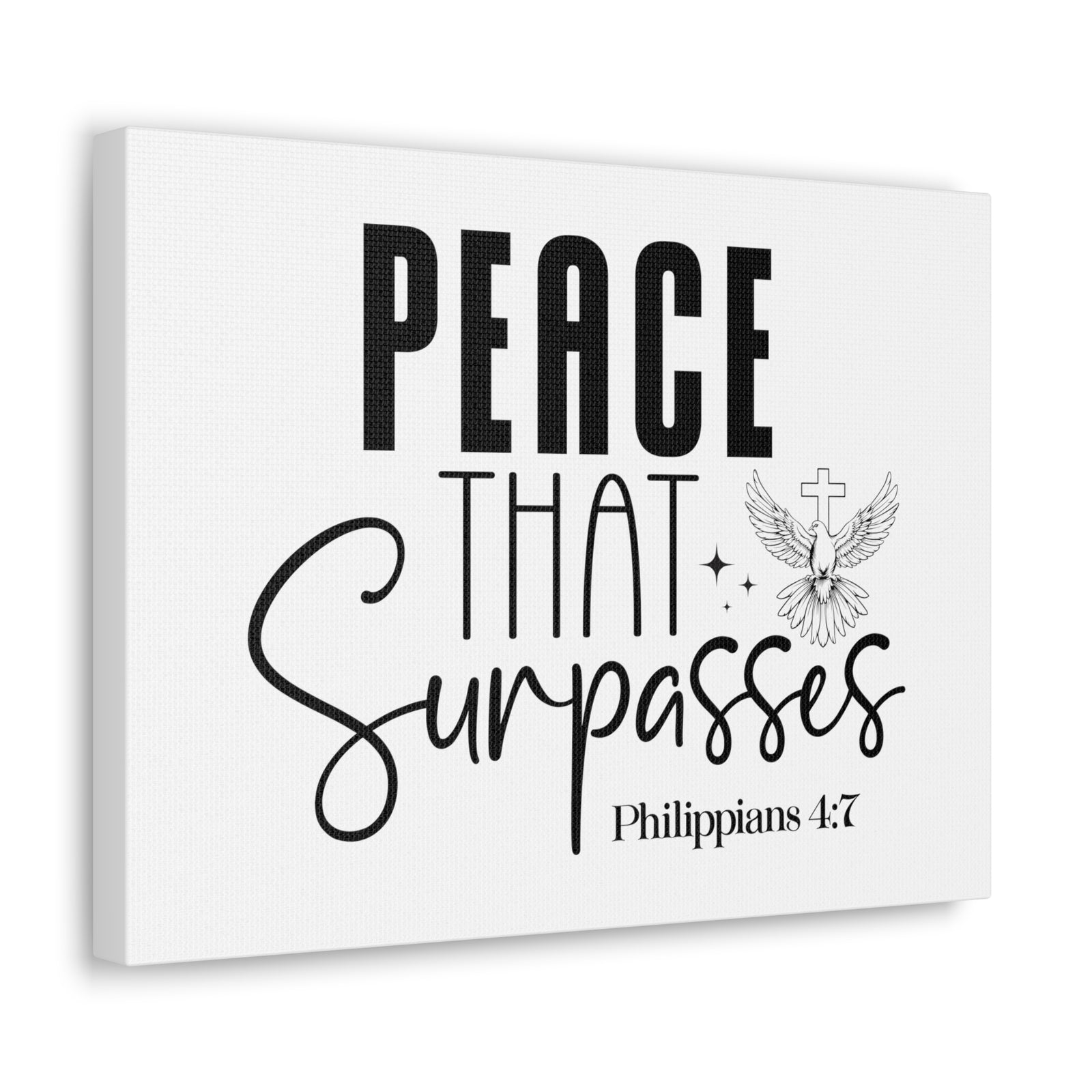 Scripture Walls Philippians 4:7 Peace That Surpasses Rubies Bible Verse Canvas Christian Wall Art Ready to Hang Unframed-Express Your Love Gifts