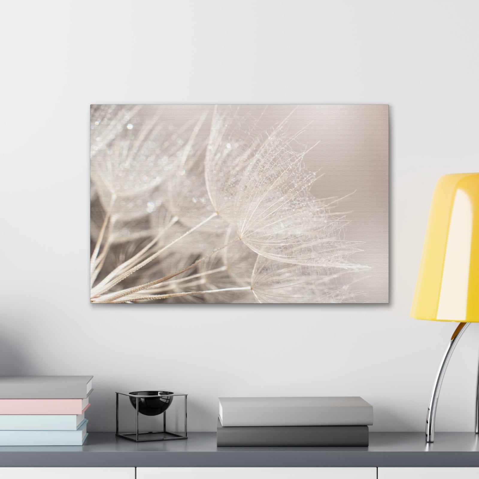 Soft Focus Dandelion At Sunset Seed Macro Closeup Canvas Wall Art for Home Decor Ready-to-Hang-Express Your Love Gifts