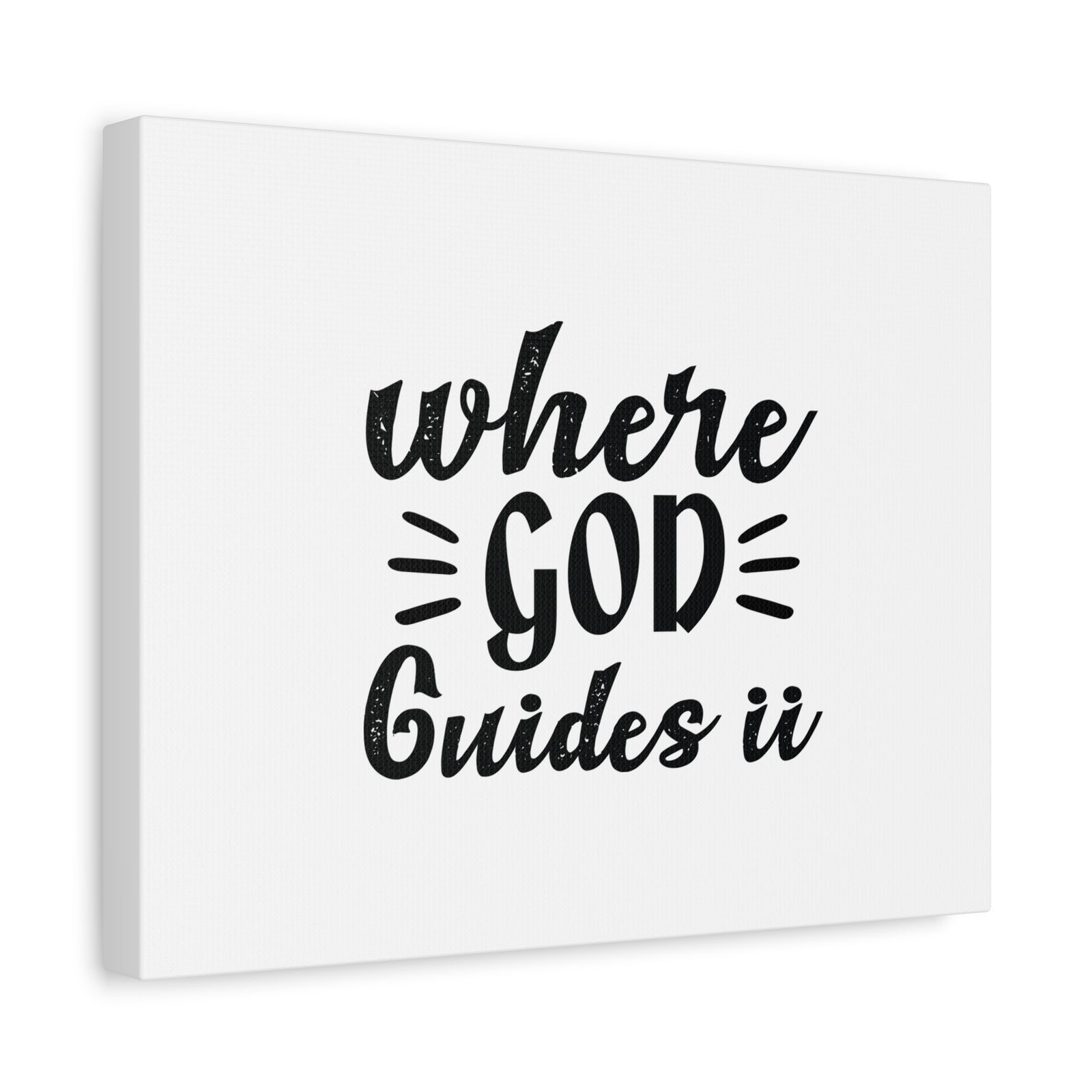 Scripture Canvas Where God Guides It Psalm 119:105 Christian Wall Art Bible Verse Print Ready to Hang-Express Your Love Gifts