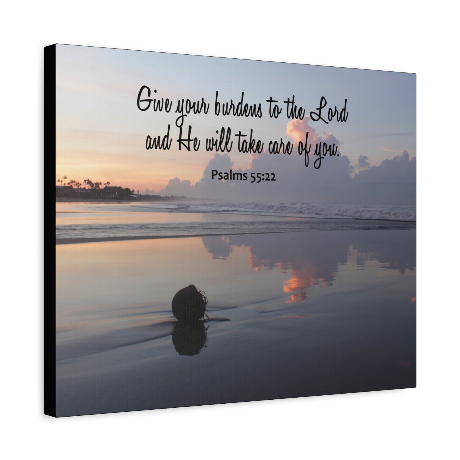 Scripture Walls Care Of You Psalms 55:22 Bible Verse Canvas Christian Wall Art Ready to Hang-Express Your Love Gifts