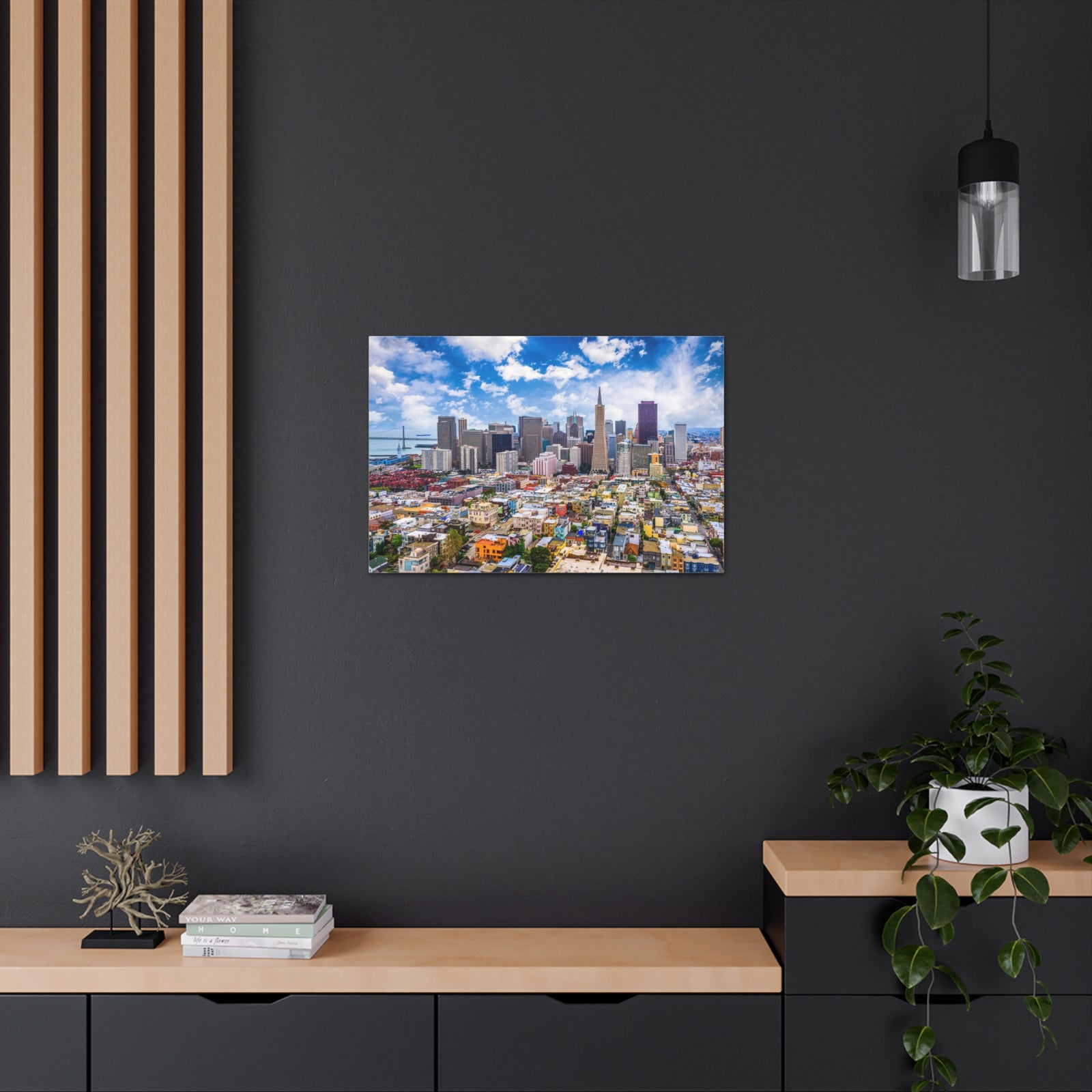 San Francisco Daytime Skyline Canvas Artwork High-Quality Breathtaking Stunning Cityscape for Home Decor Ready to Hang-Express Your Love Gifts