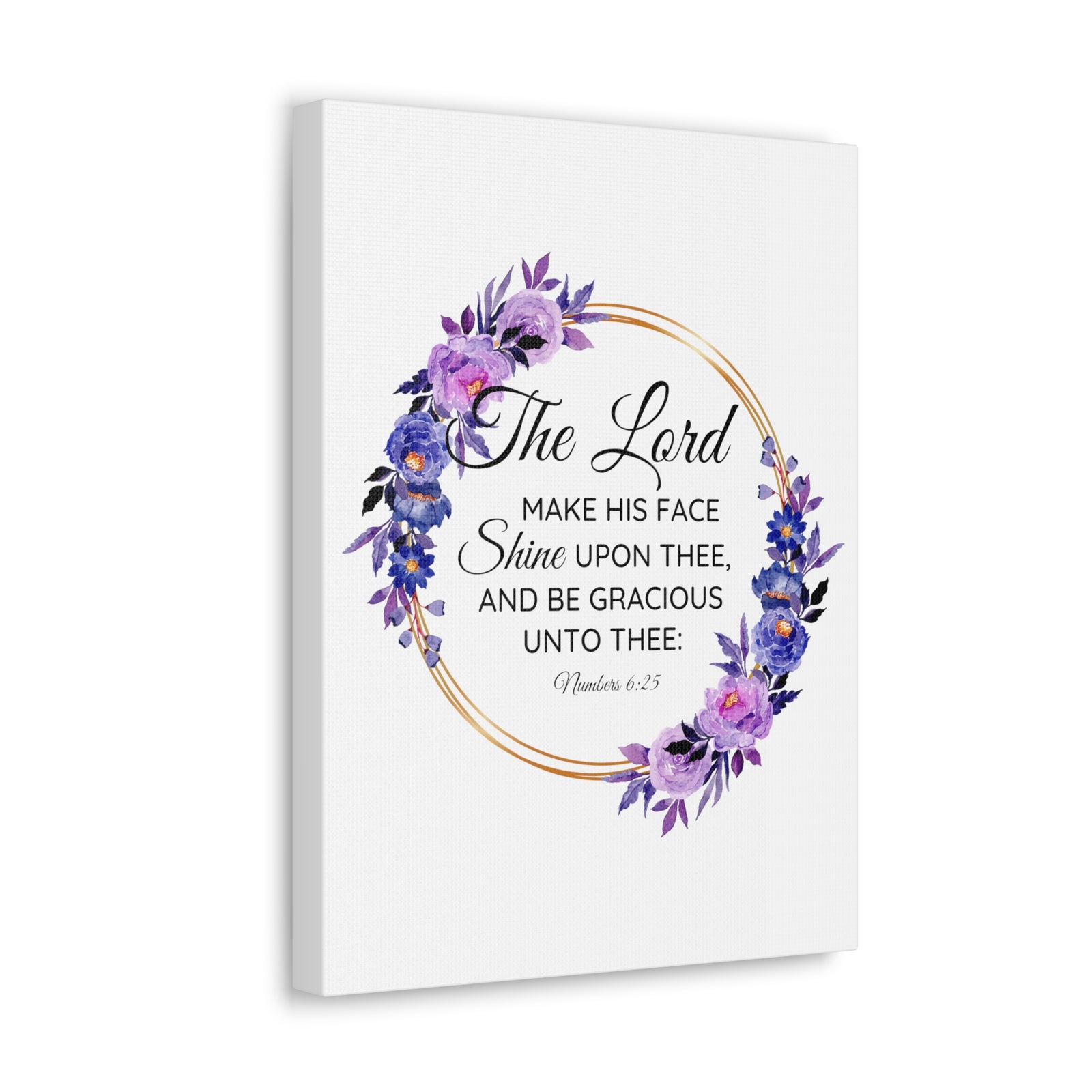 Scripture Walls Numbers 6:25 Shine Upon Thee Bible Verse Canvas Christian Wall Art Ready to Hang Unframed-Express Your Love Gifts