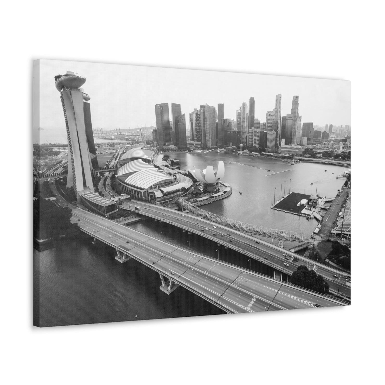 Singapore Skyline Canvas Artwork High-Quality Breathtaking Stunning Cityscape for Home Decor Ready to Hang-Express Your Love Gifts