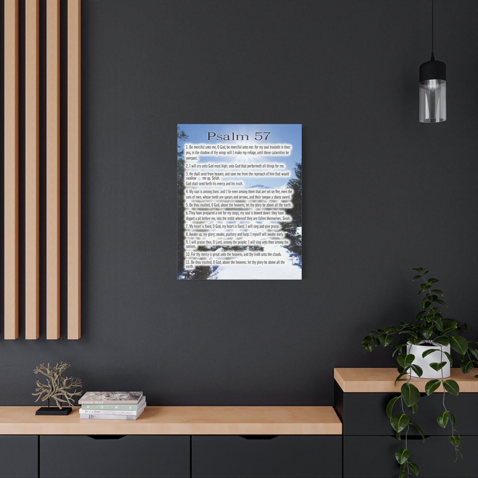 Scripture Walls Saved By Your Mercy Psalm 57:1 Christian Wall Art Print Ready to Hang-Express Your Love Gifts