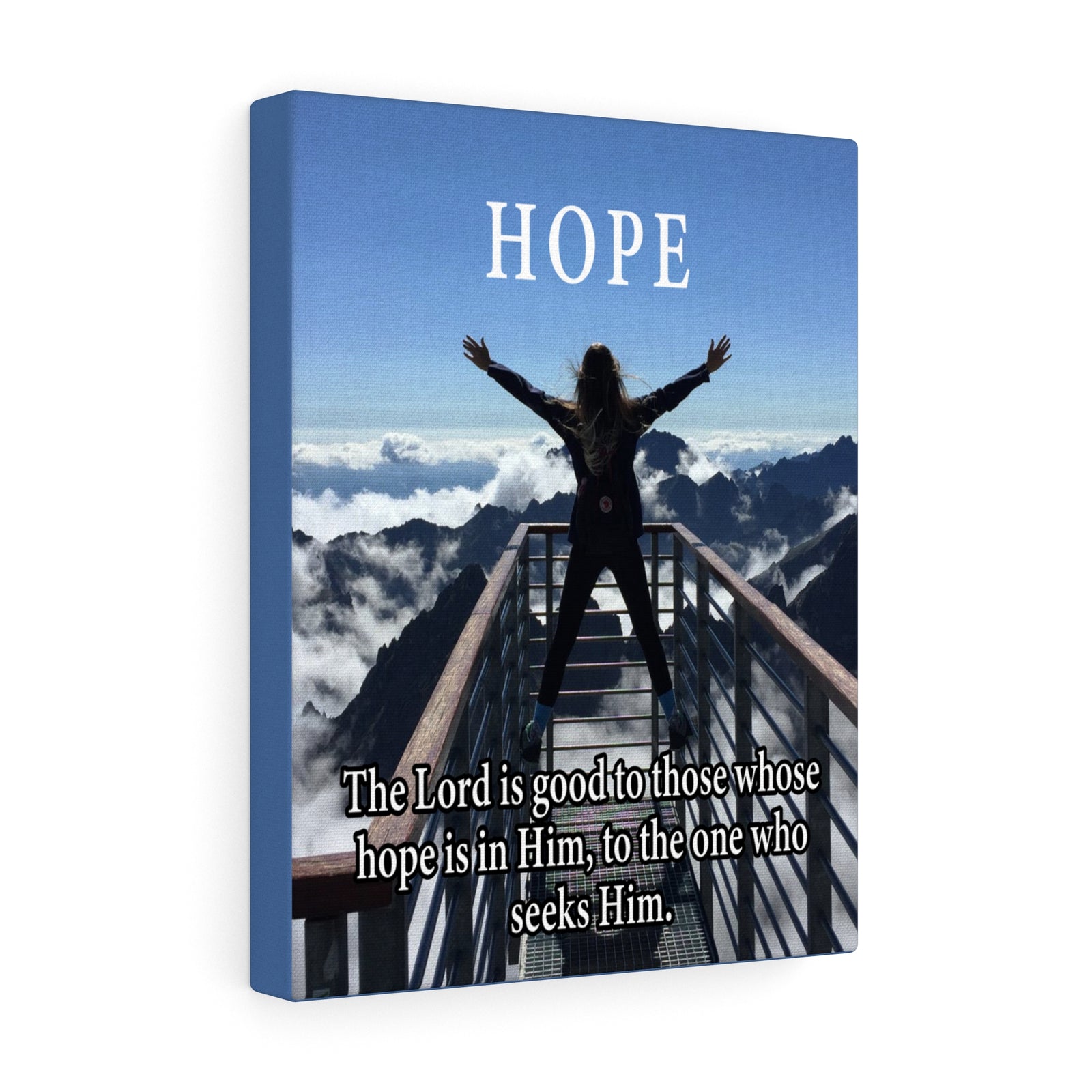 Scripture Walls Hope in the Lord Lamentations 3:25 Canvas Gallery Wraps Ready To Hang Stretched Canvas Wall Art-Express Your Love Gifts