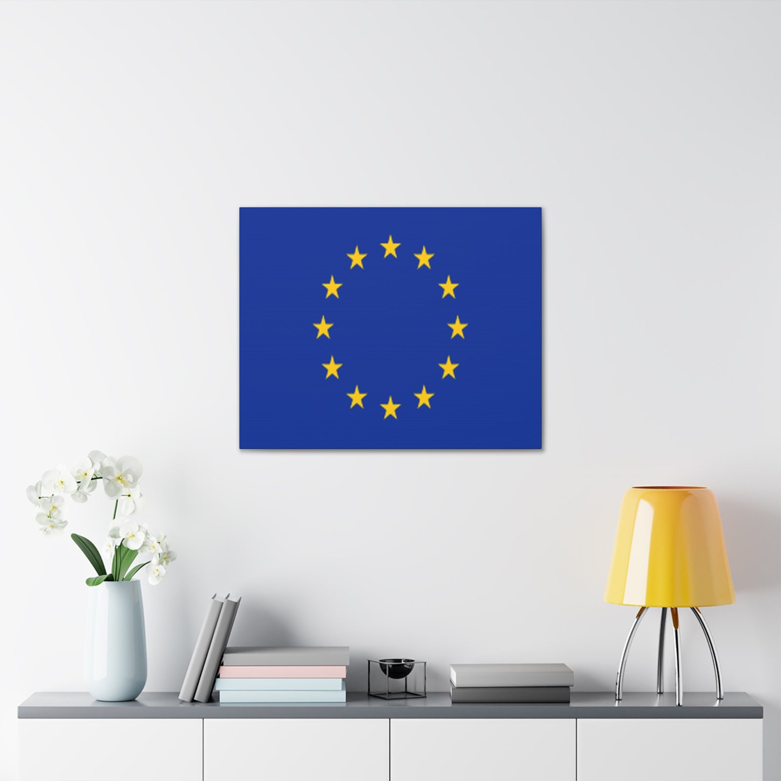 European Union Country Flag Canvas Vibrant Wall Art Unframed Home Decor-Express Your Love Gifts