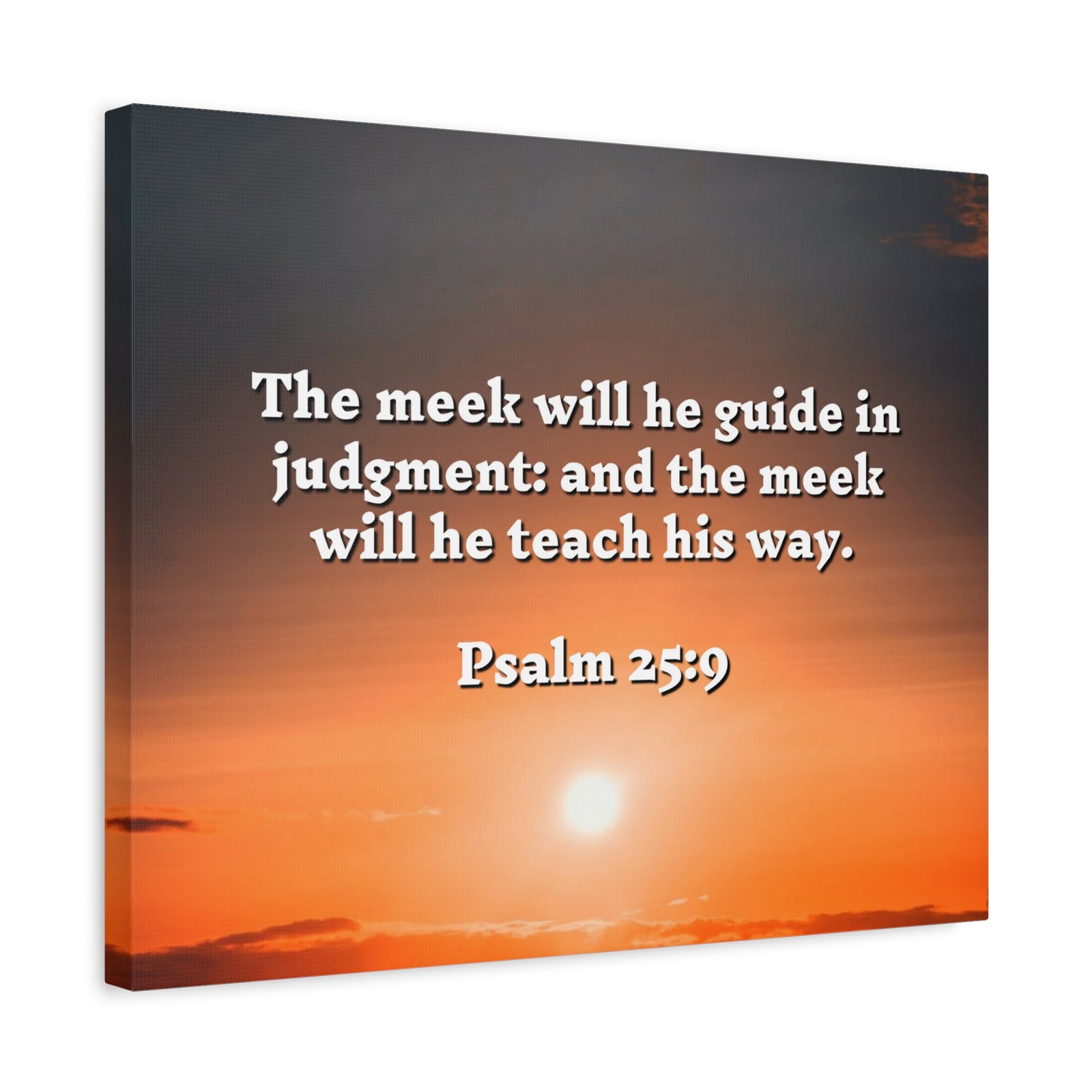Scripture Walls Guide In Judgement Psalm 25:9 Bible Verse Canvas Christian Wall Art Ready to Hang-Express Your Love Gifts