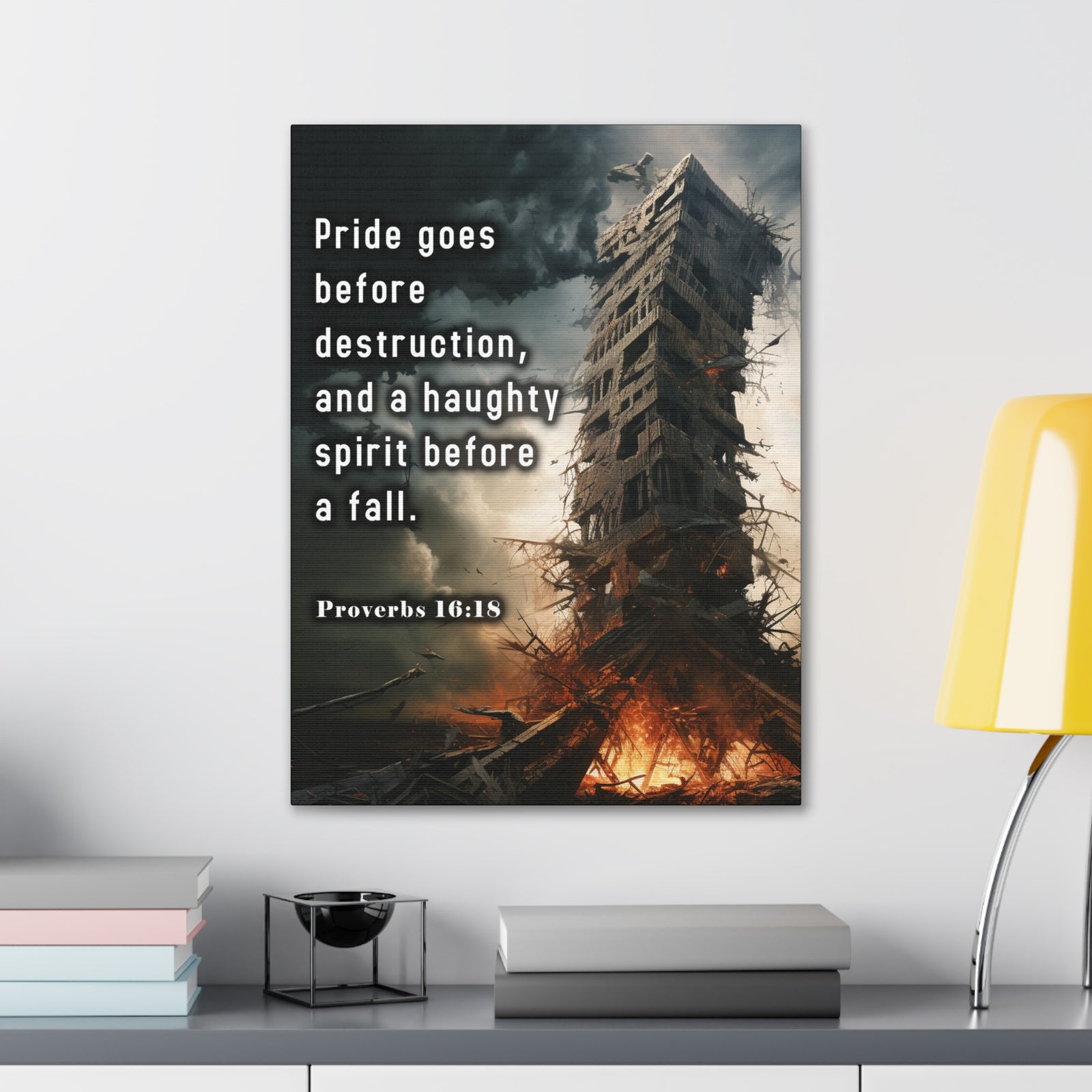 Scripture Walls Pride Before Fall Proverbs 16:18 Christian Wall Art Print Ready to Hang Unframed-Express Your Love Gifts