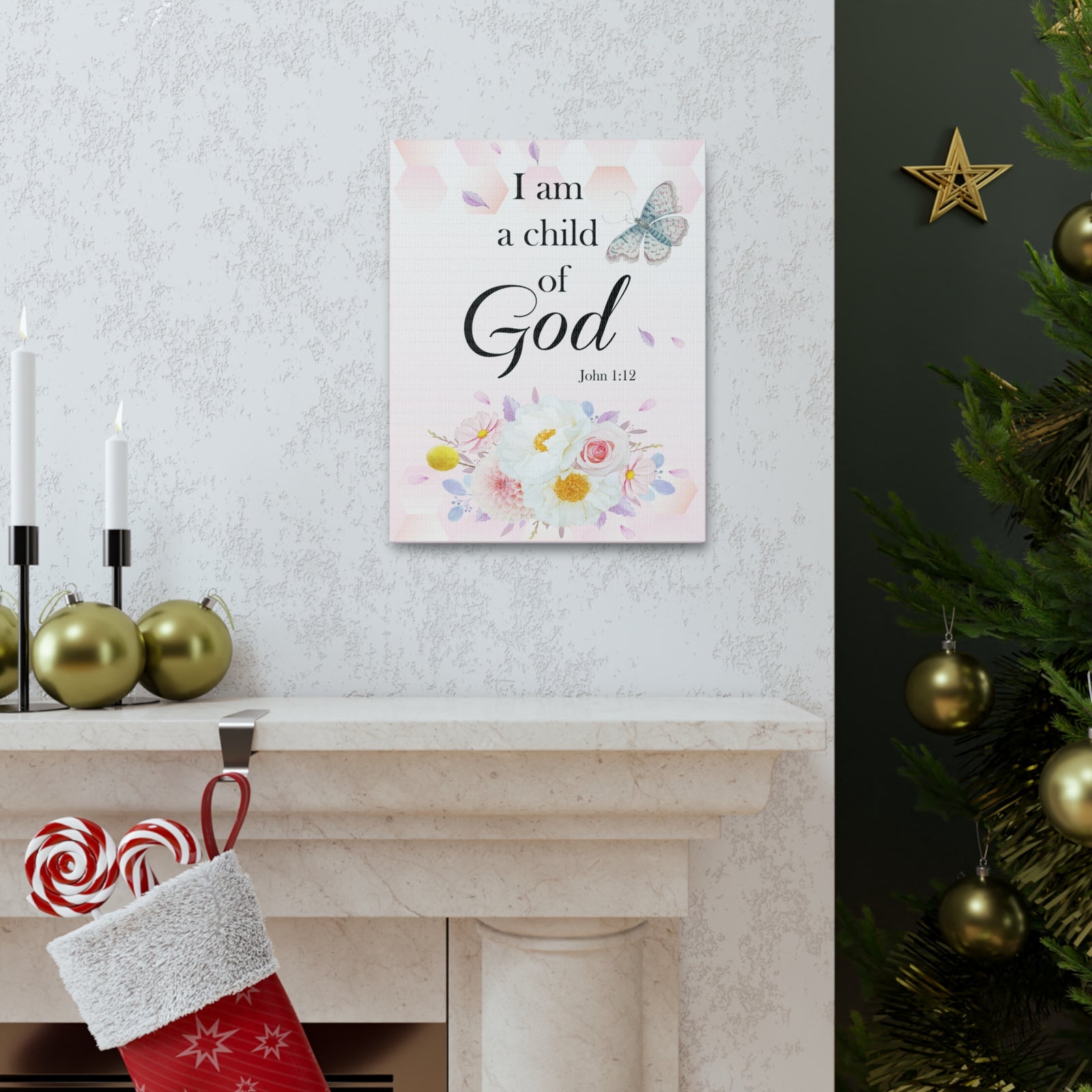 Scripture Walls Child Of God John 1:12 Bible Verse Canvas Christian Wall Art Ready to Hang-Express Your Love Gifts